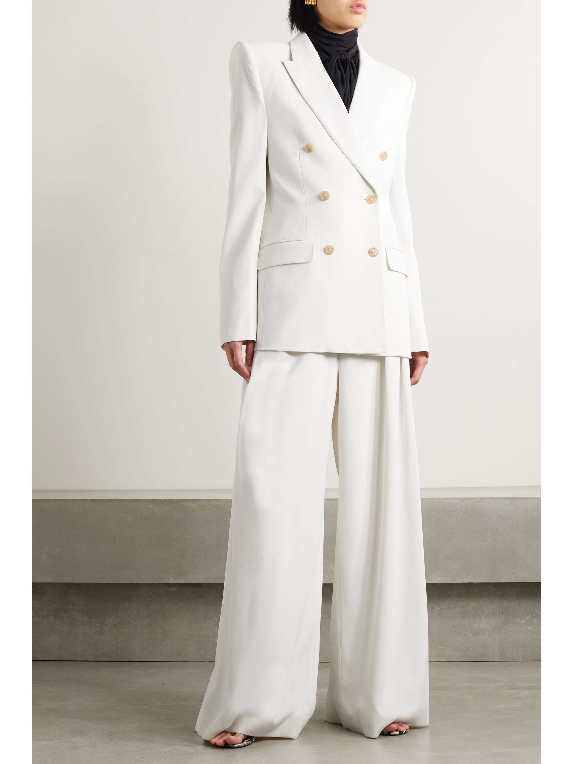 KHAITE Nathan double-breasted twill blazer