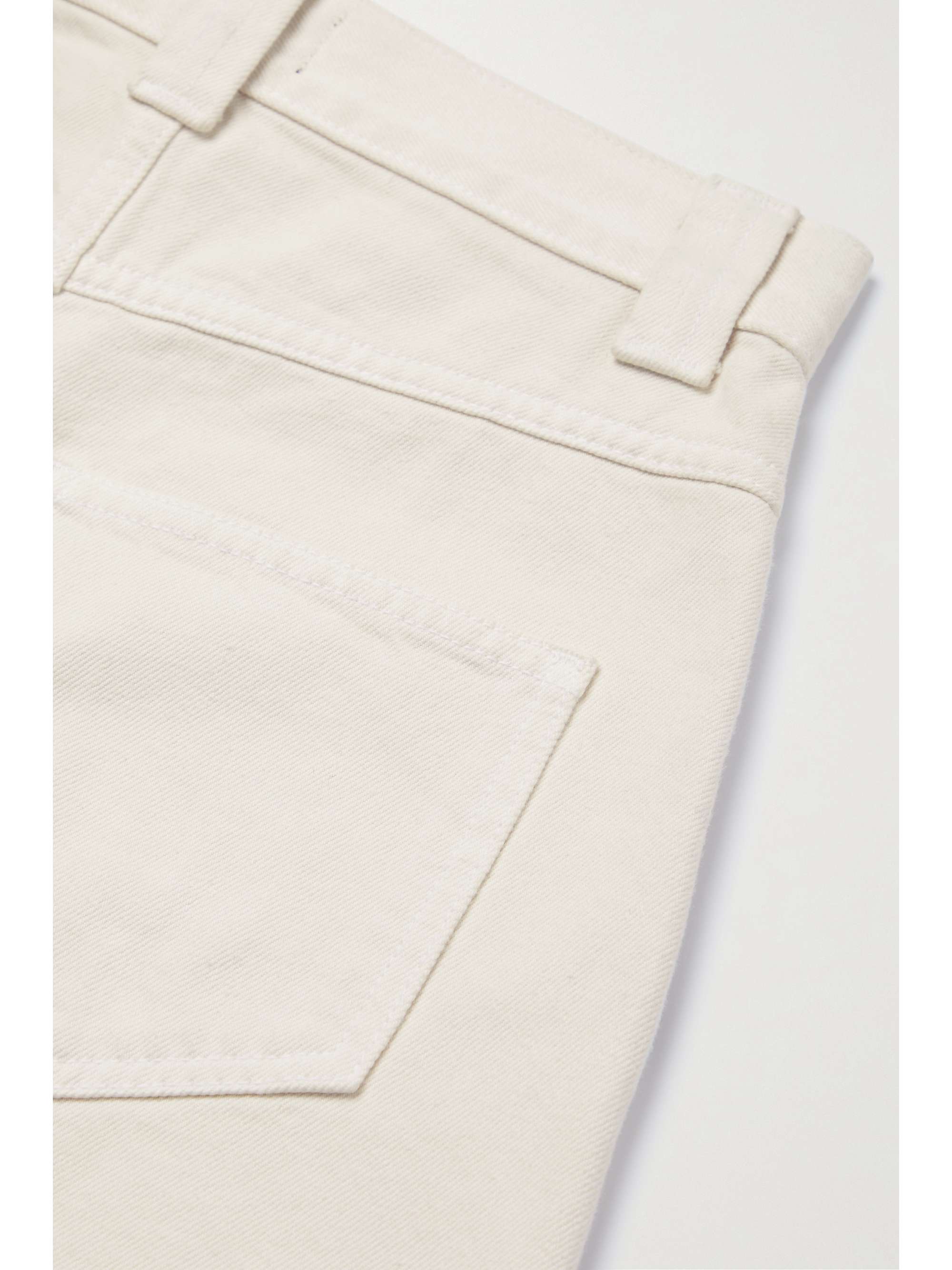 KHAITE Hewey cropped high-rise tapered jeans