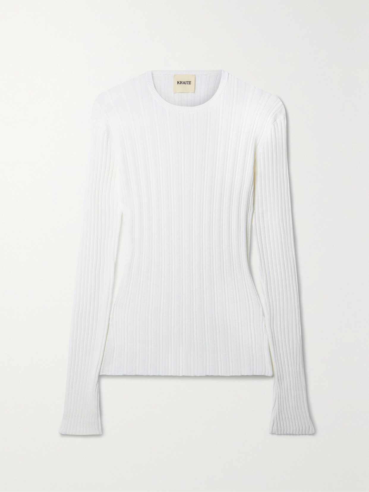 Khaite - Arbor Ribbed Silk Sweater - Off-white