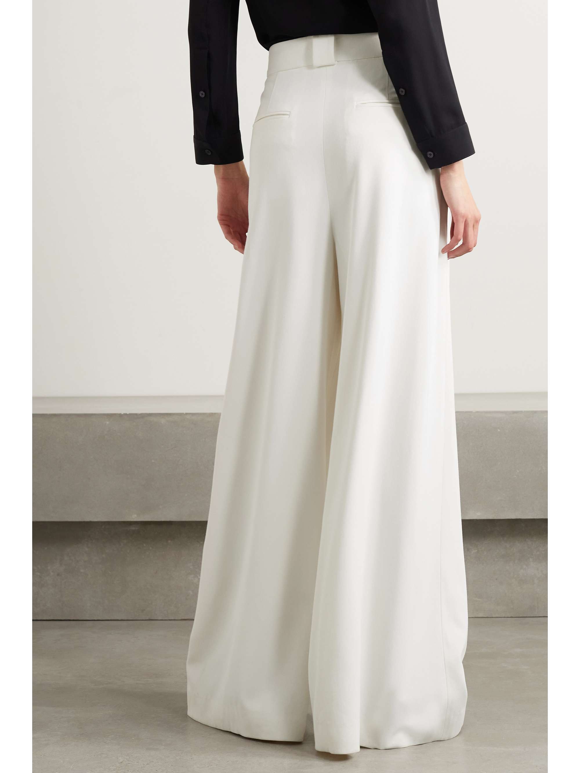KHAITE Rico pleated twill wide-leg pants