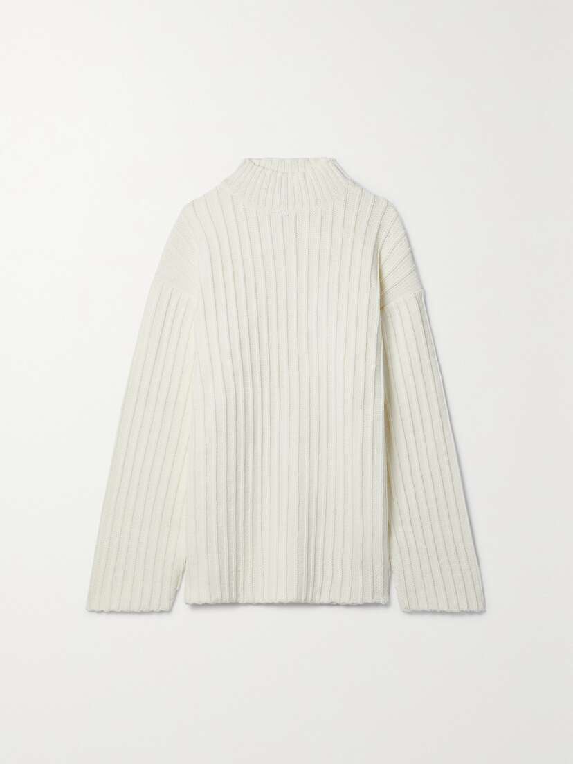 Khaite Kat Ribbed Cotton-blend Sweater
