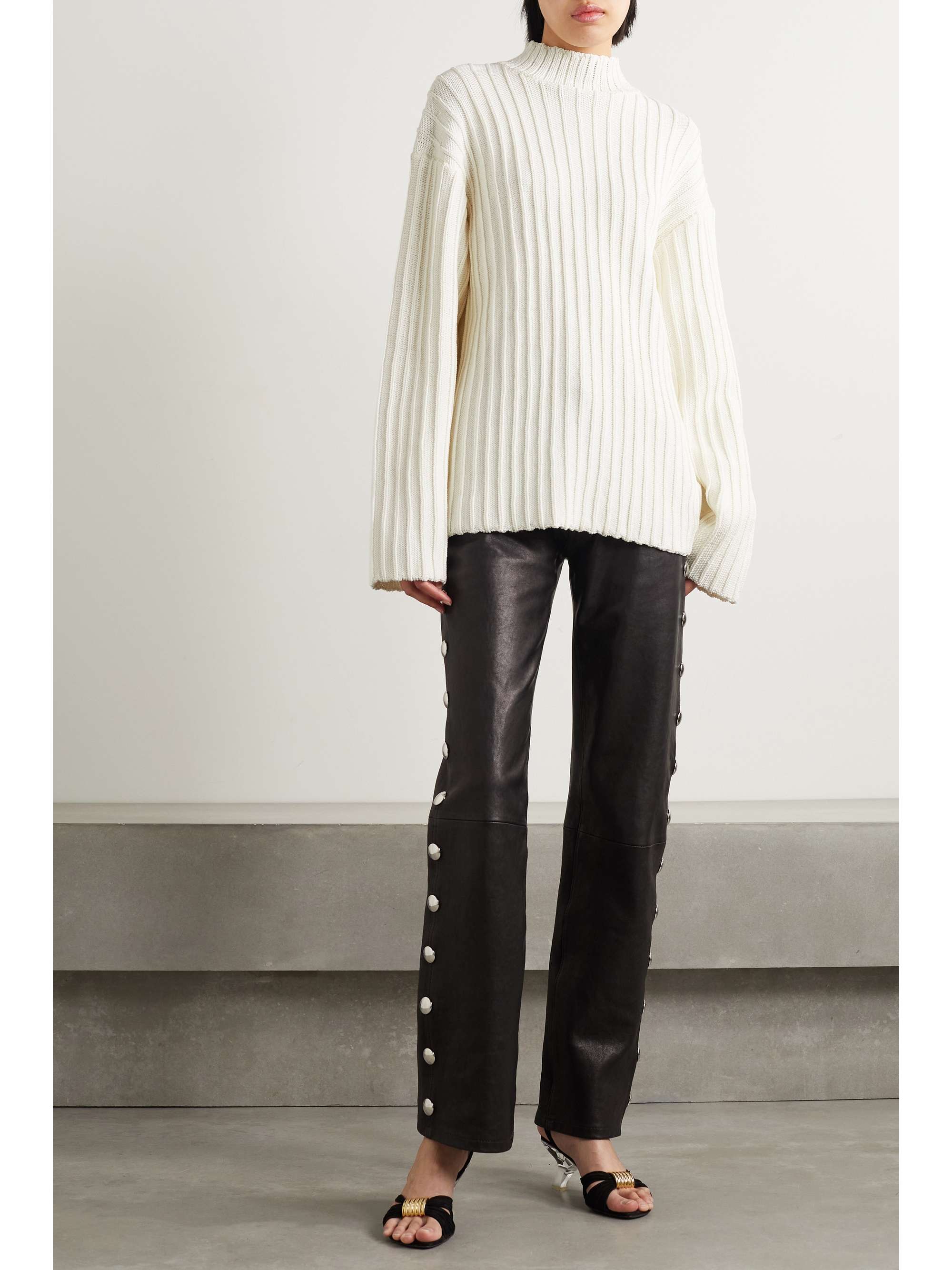 KHAITE Kat ribbed cotton-blend sweater