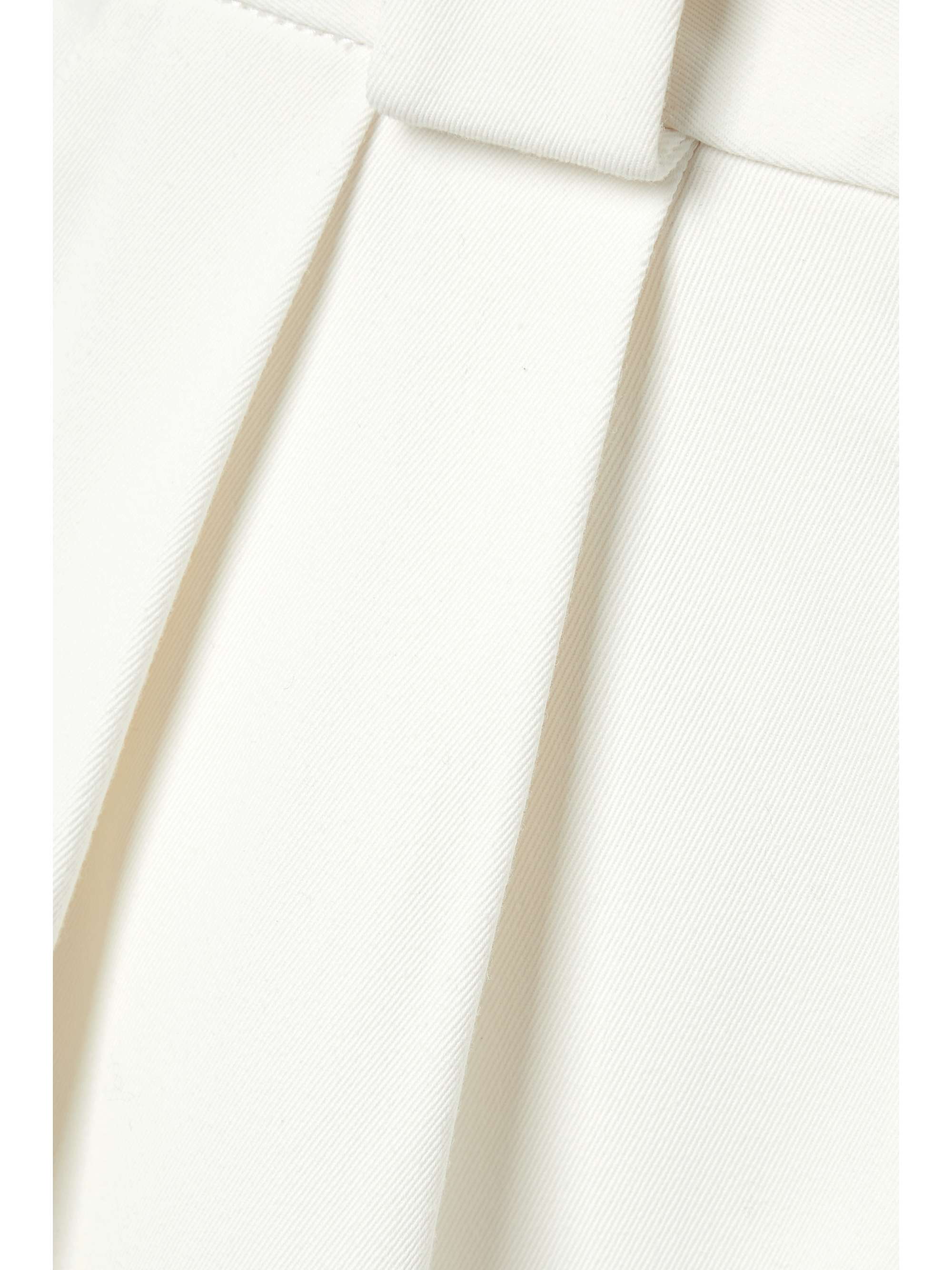 KHAITE Rillo pleated twill shorts