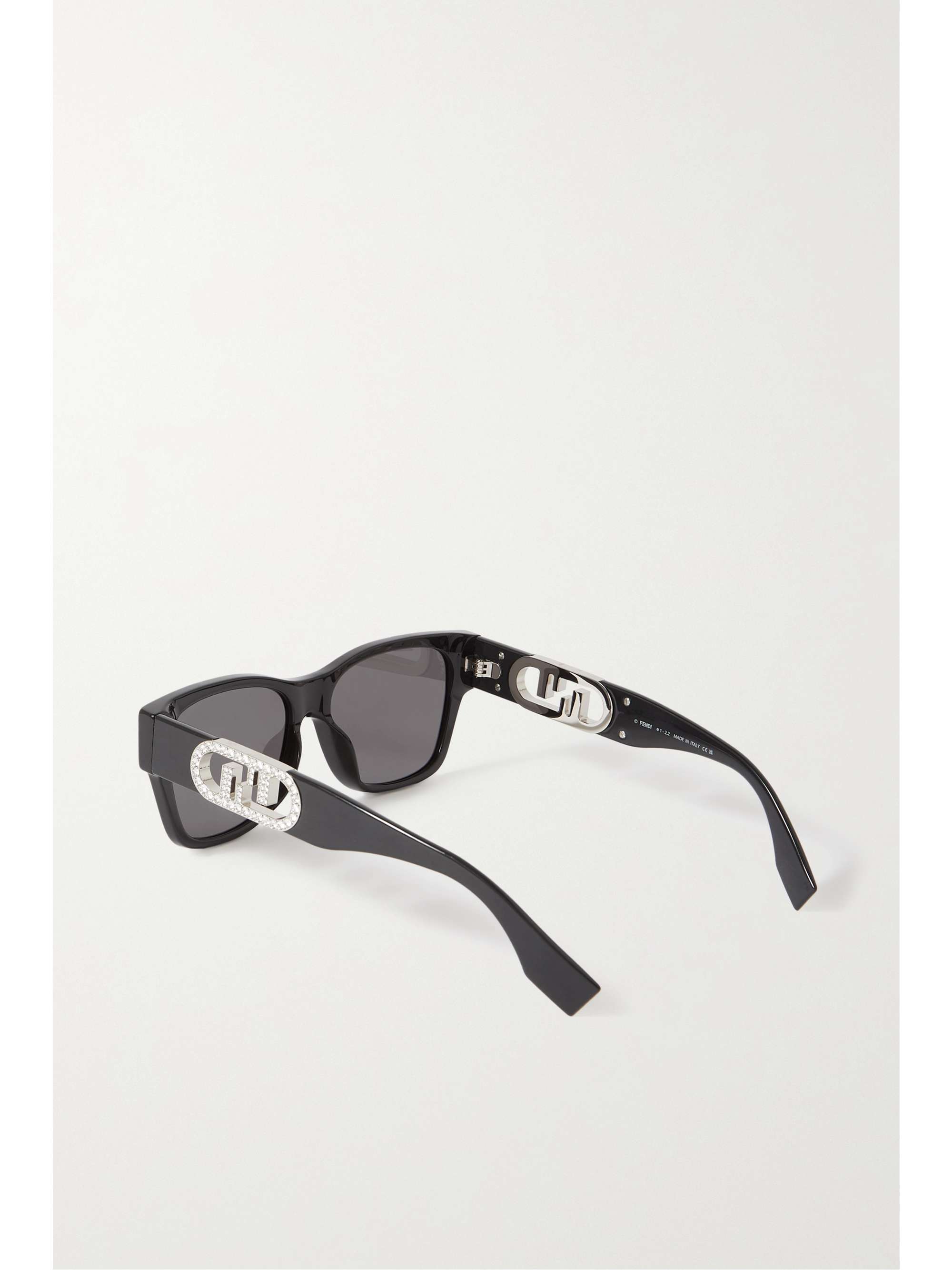 Occhiali da sole in acetato con montatura quadrata e cristalli decorativi FENDI EYEWEAR da donna