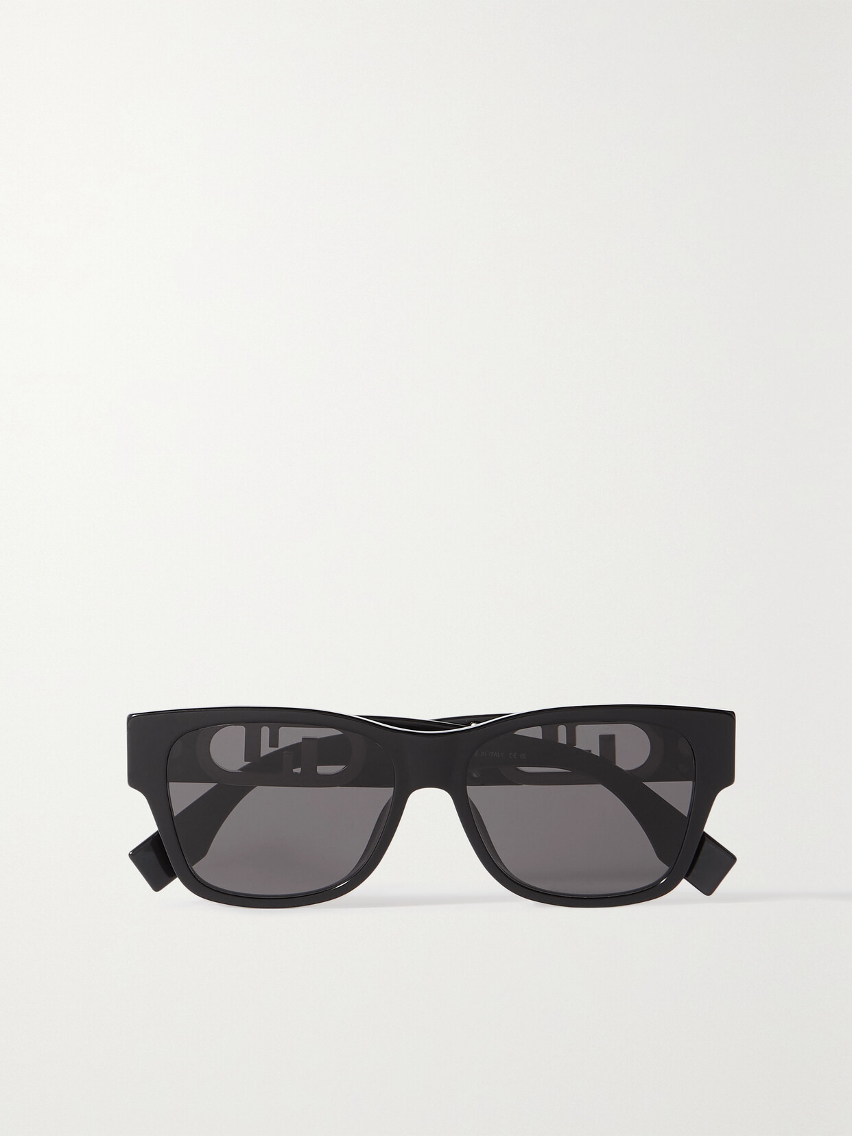 FENDI EYEWEAR - Crystal-embellished Square-frame Acetate Sunglasses - Black