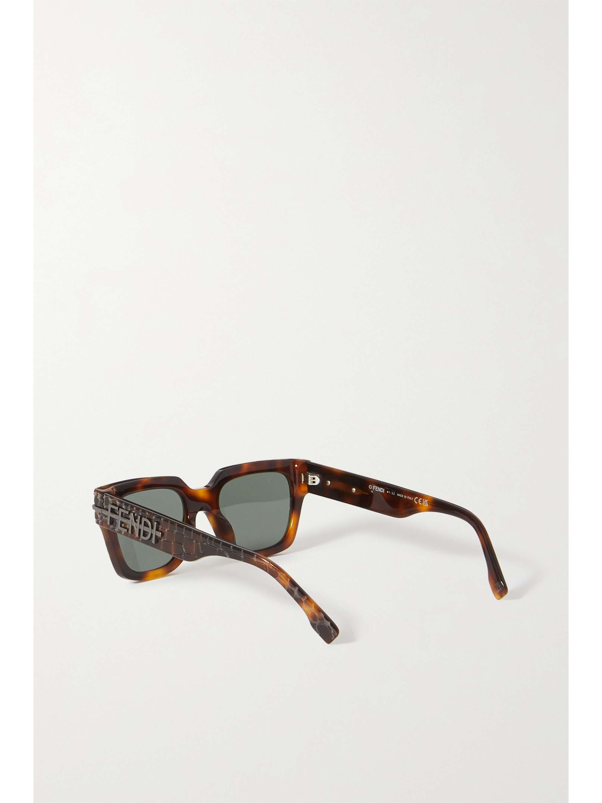 FENDI EYEWEAR Fendigraphy square-frame tortoiseshell acetate sunglasses