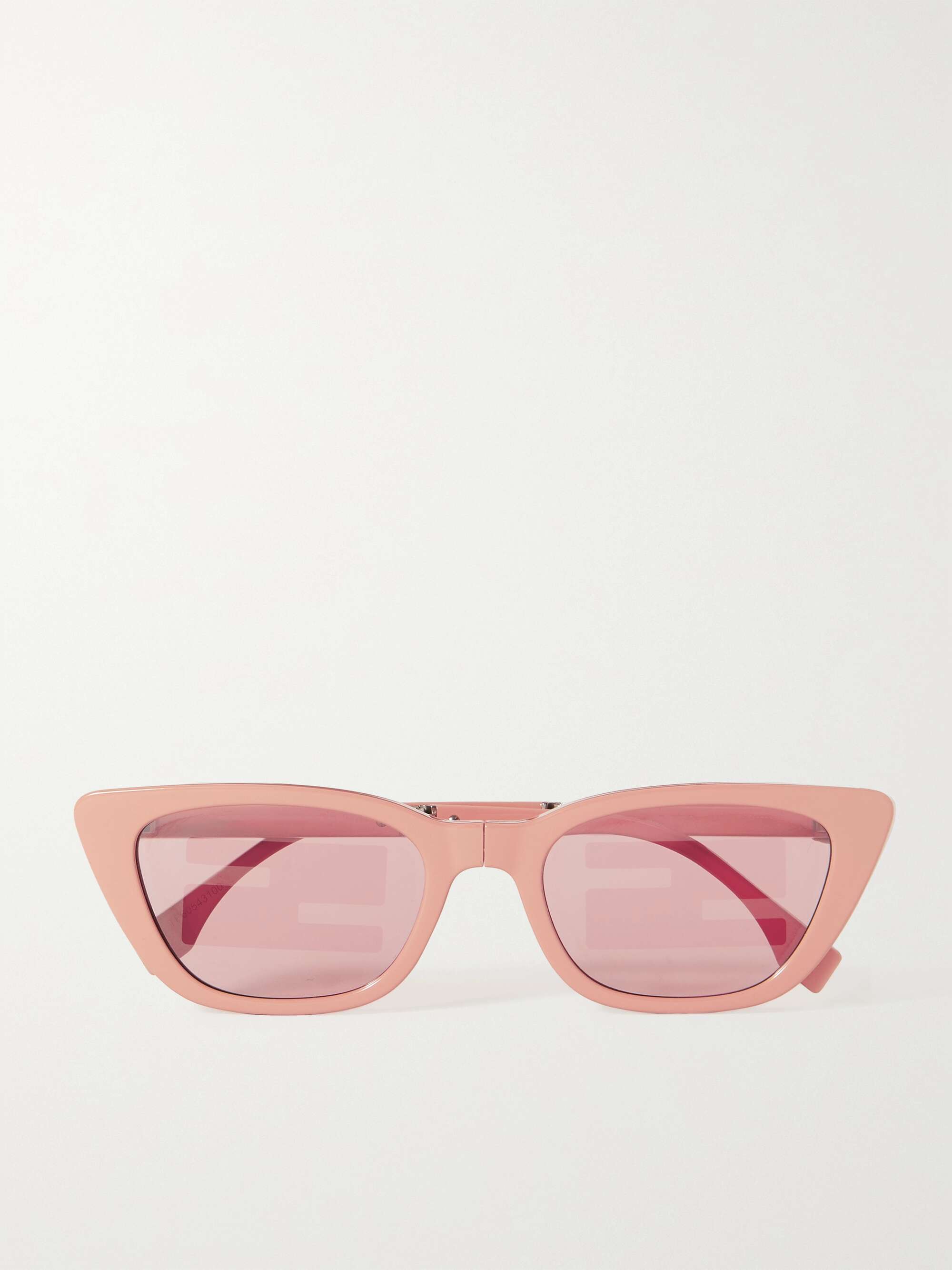 Baguette cat eye acetate sunglasses pink One Size
