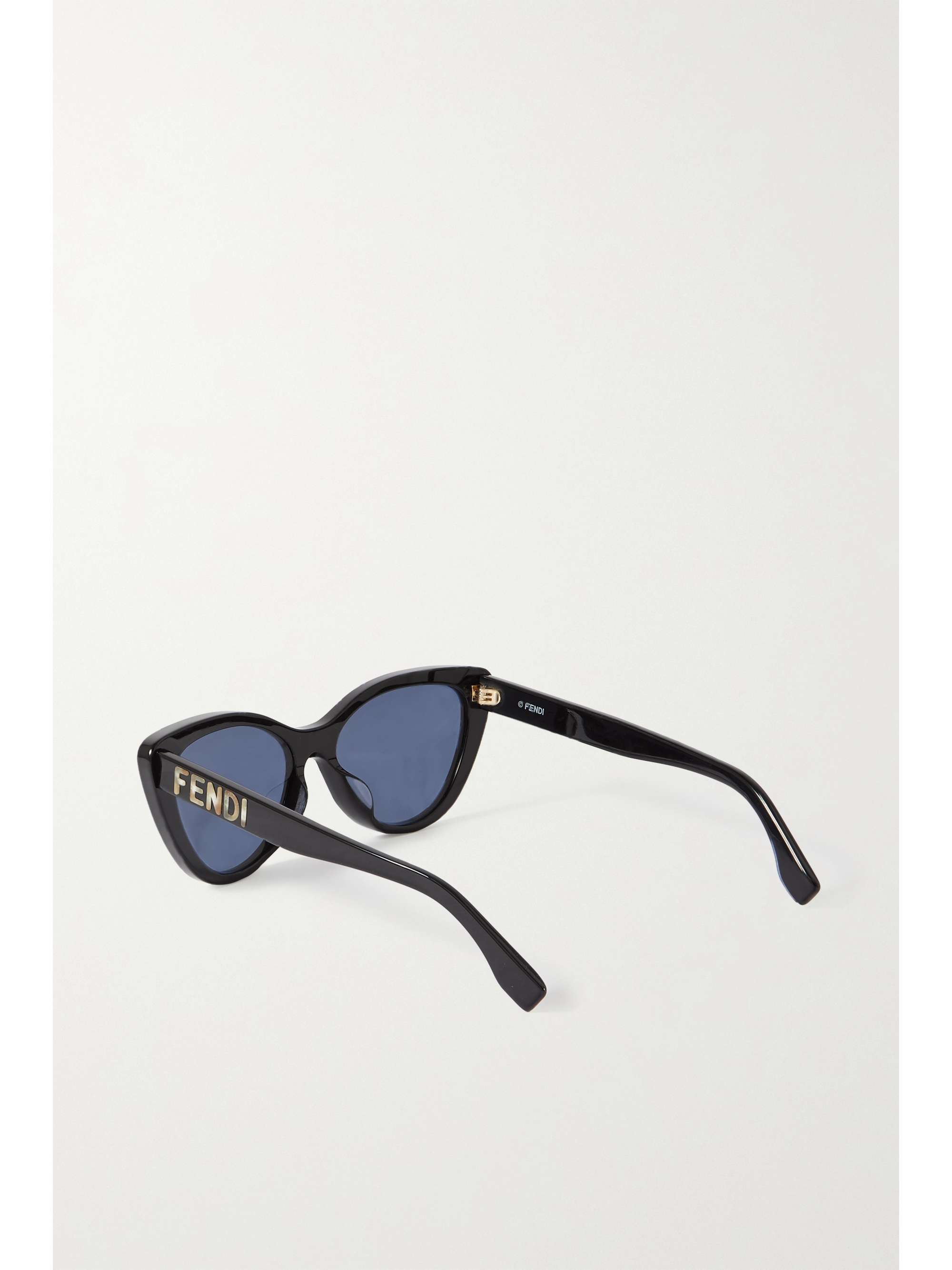 FENDI EYEWEAR O'Lock cat-eye acetate and gold-tone sunglasses