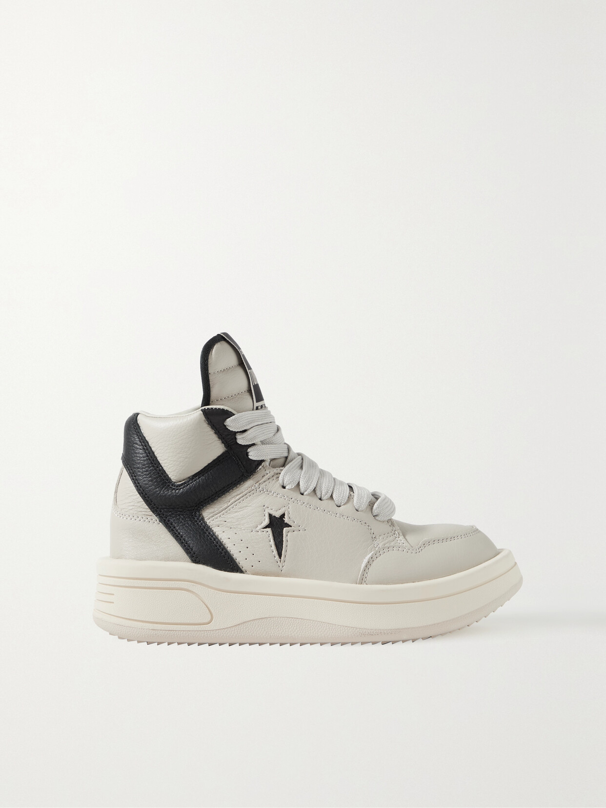 Rick Owens - + Converse Turbopwn Two-tone Leather High-top Sneakers - Black