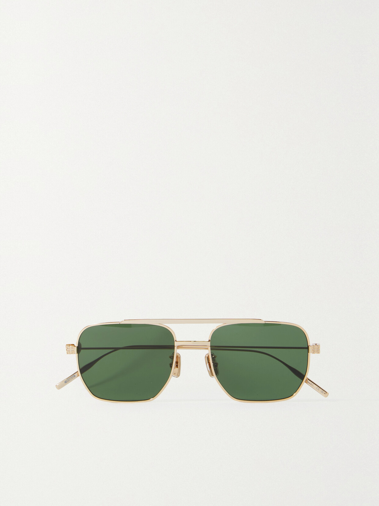 Givenchy Gvspeed Oversized Square-frame Gold-tone Sunglasses In Green