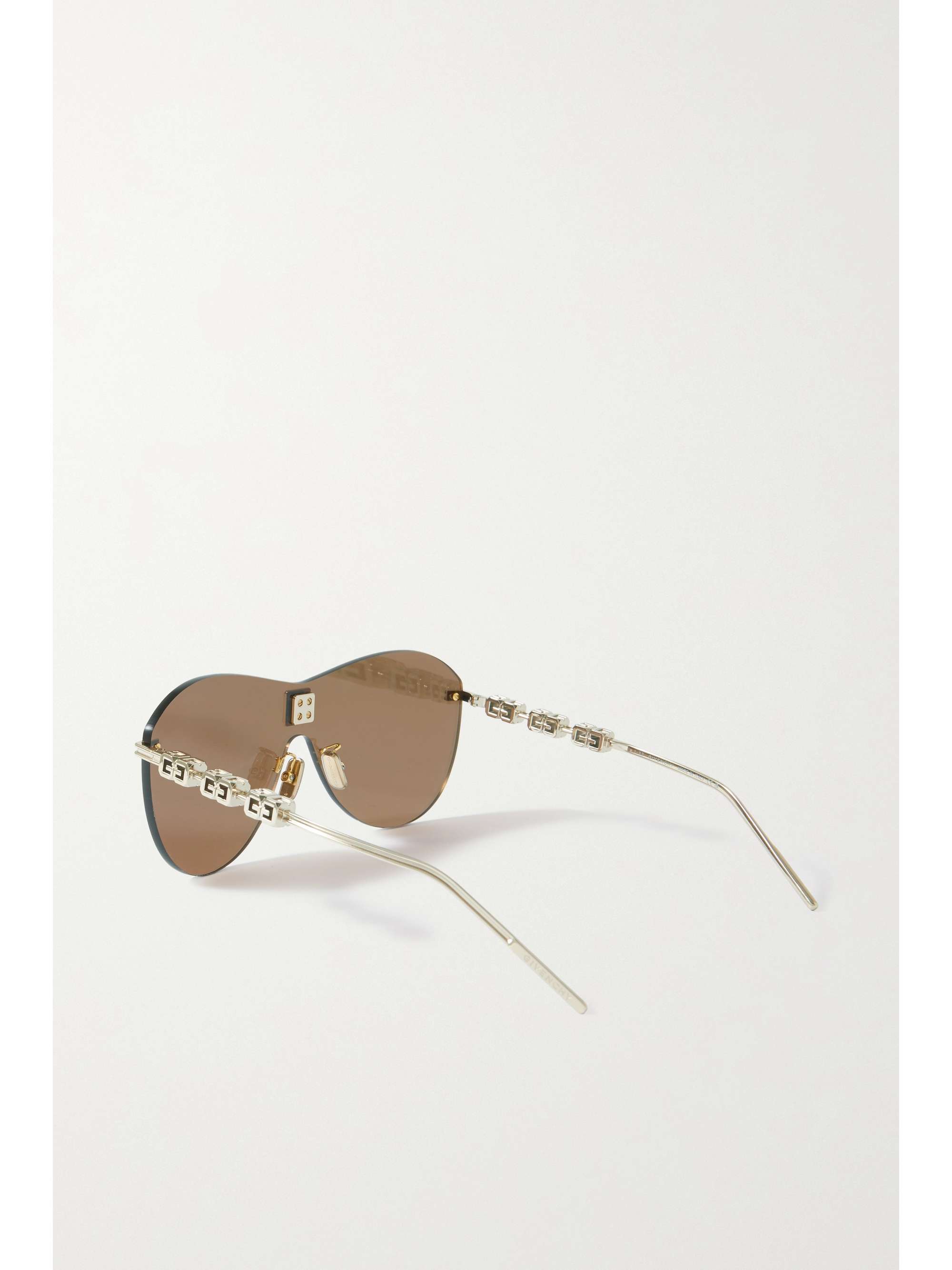 GIVENCHY EYEWEAR Lunettes de soleil aviateur en métal argenté 4Gem