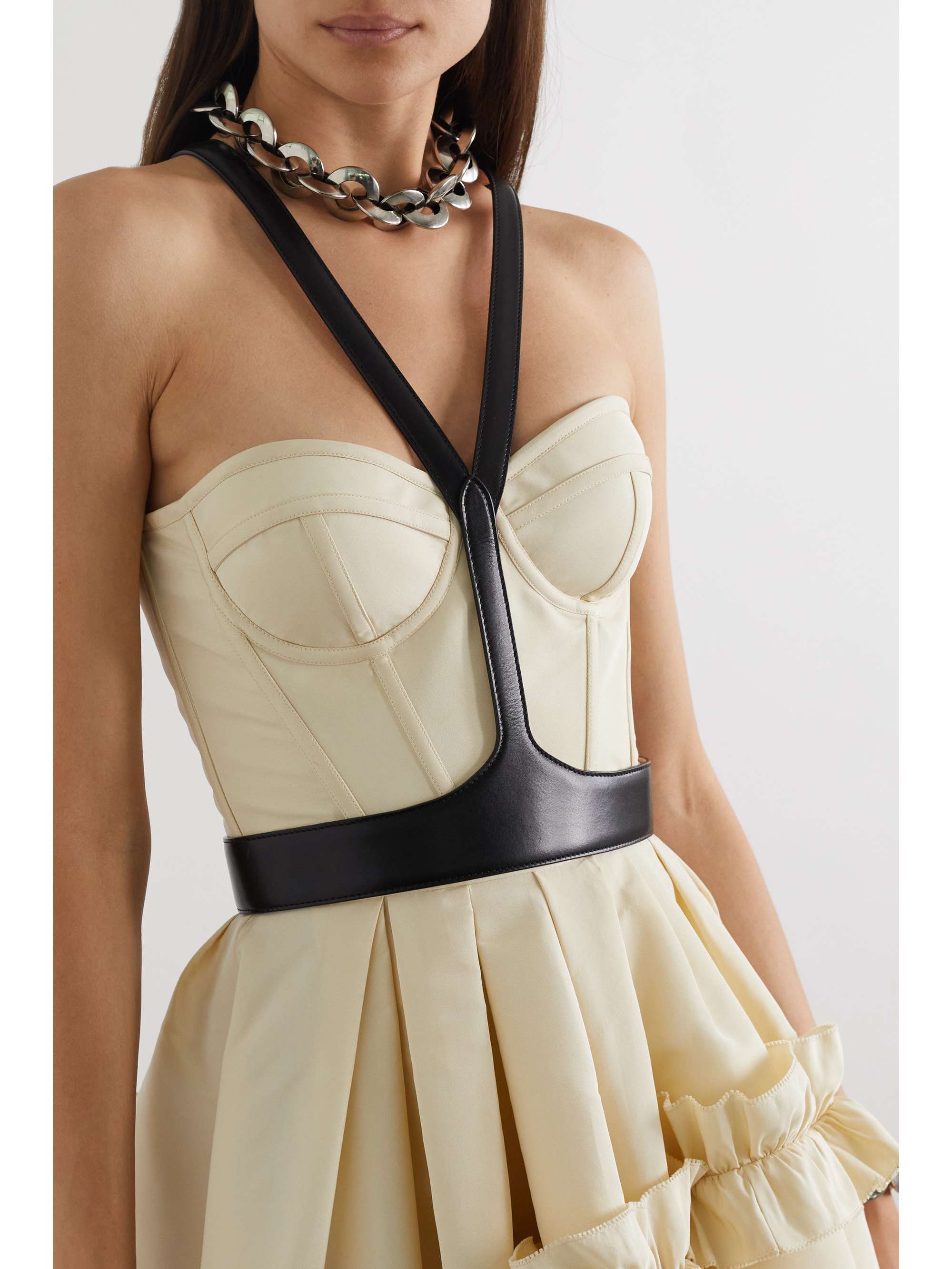 ALEXANDER MCQUEEN Leather harness waist belt