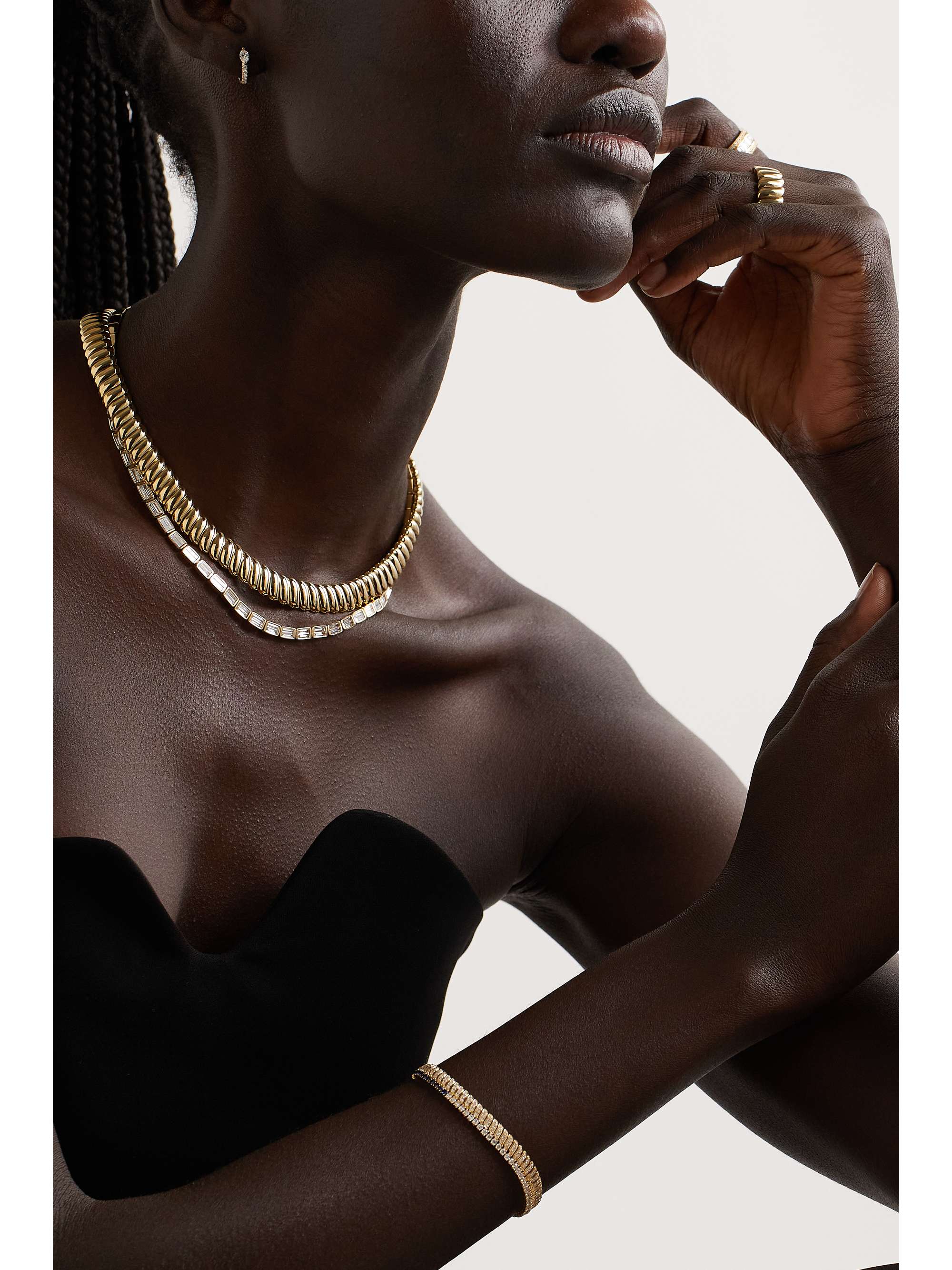 ANITA KO 18-karat gold diamond necklace