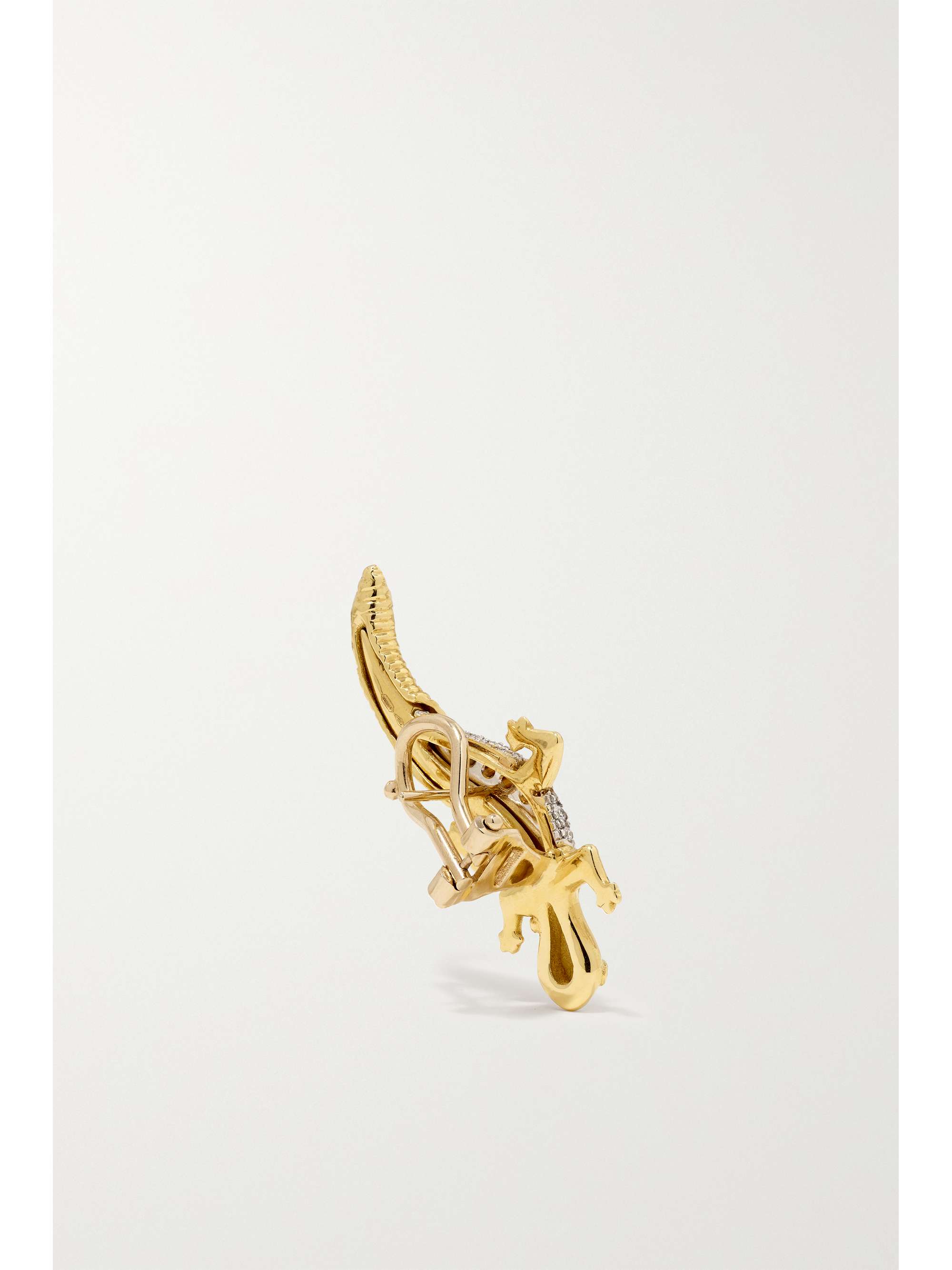 SABBADINI Geko 18-karat gold diamond earrings