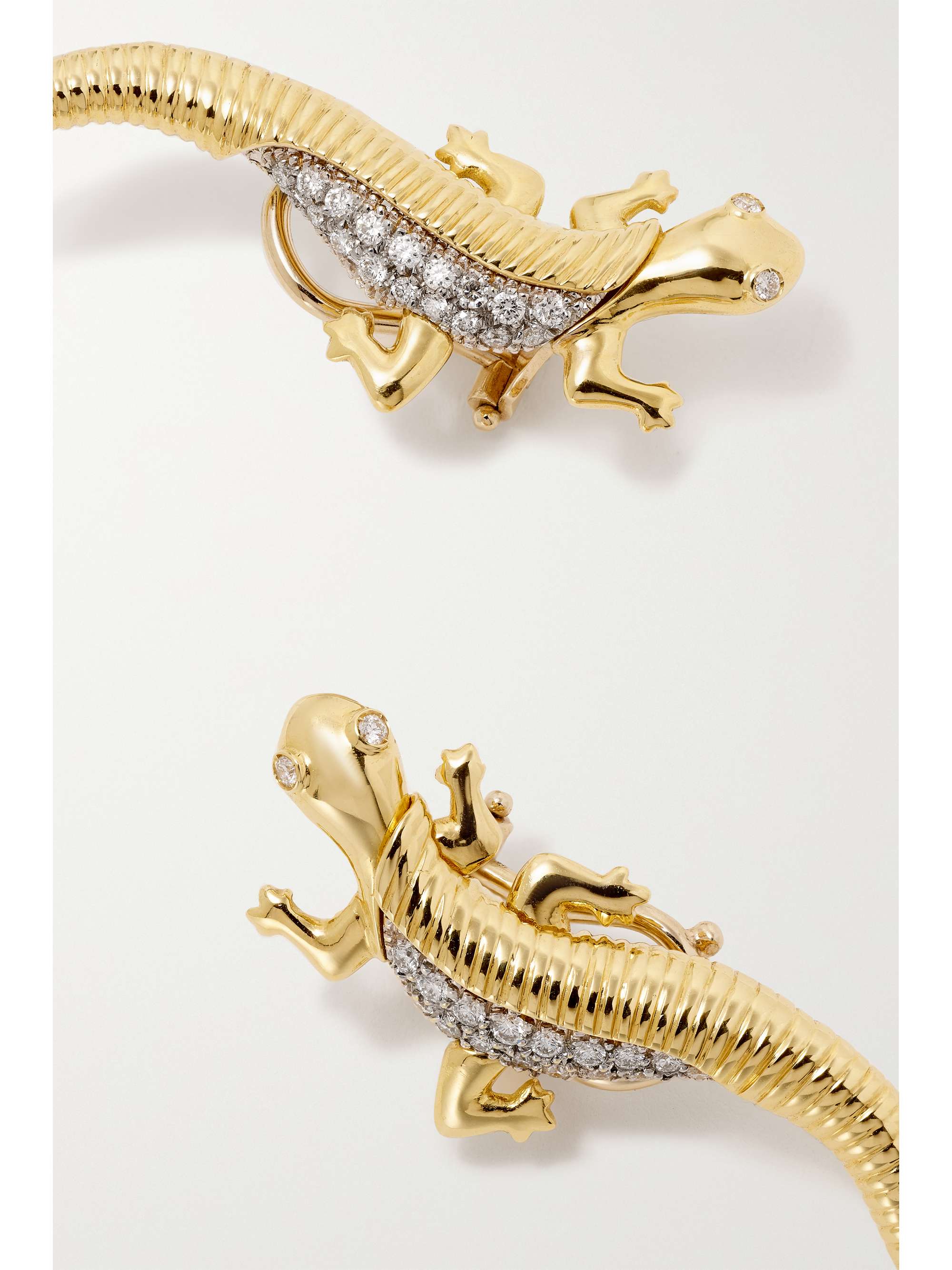 SABBADINI Geko 18-karat gold diamond earrings