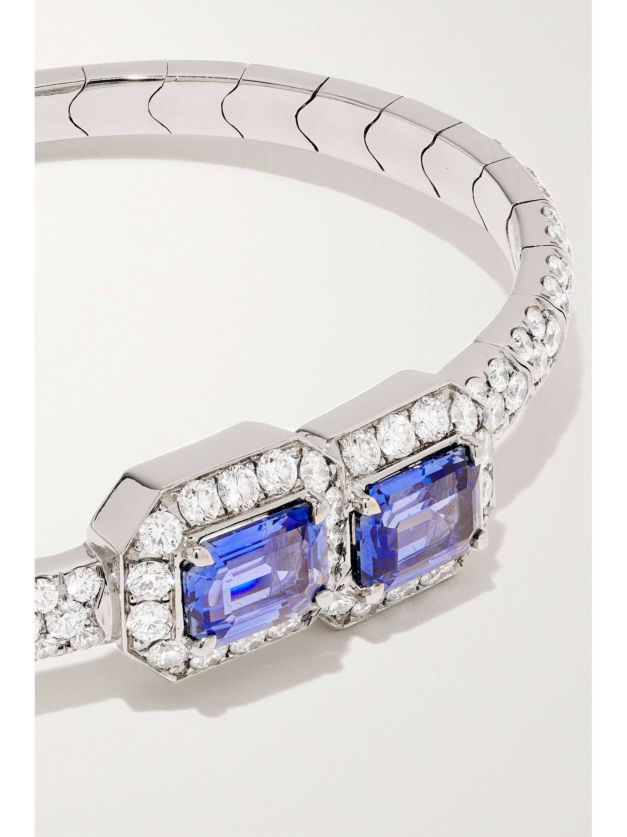 SABBADINI Titanium, sapphire and diamond bangle