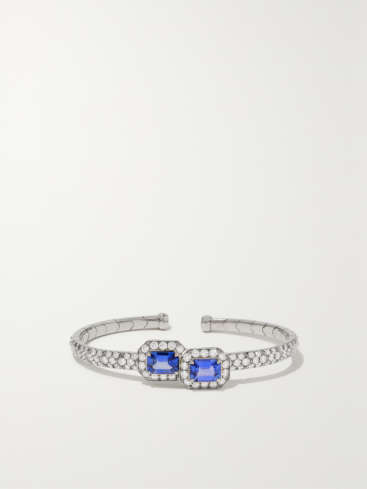 Sabbadini - Titanium, Sapphire And Diamond Bangle - Blue