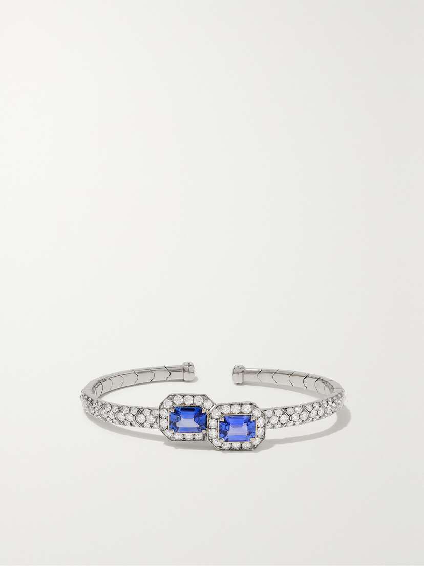 Sabbadini Titanium, Sapphire And Diamond Bangle