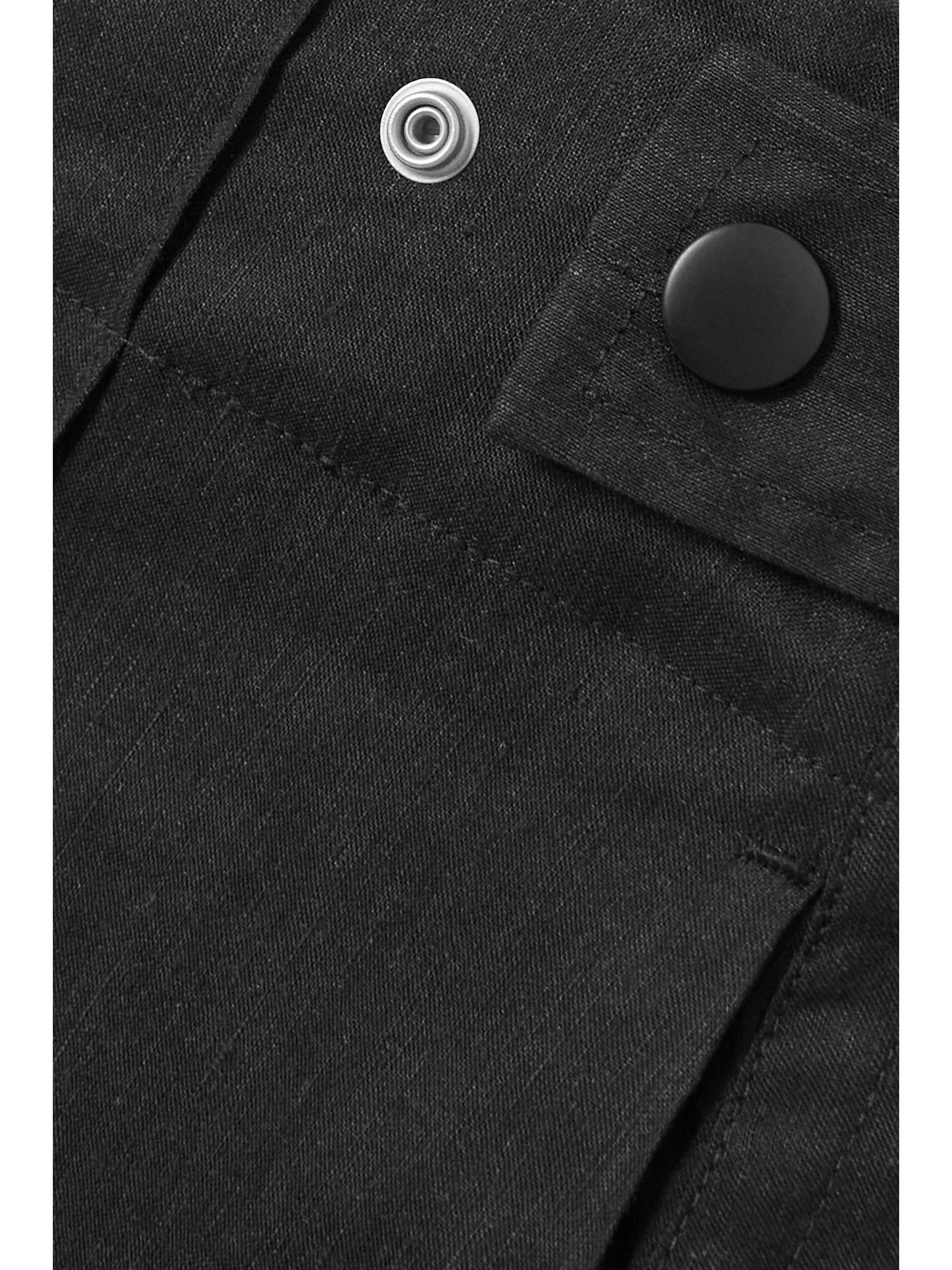 VINCE Pleated linen-blend straight-leg cargo pants