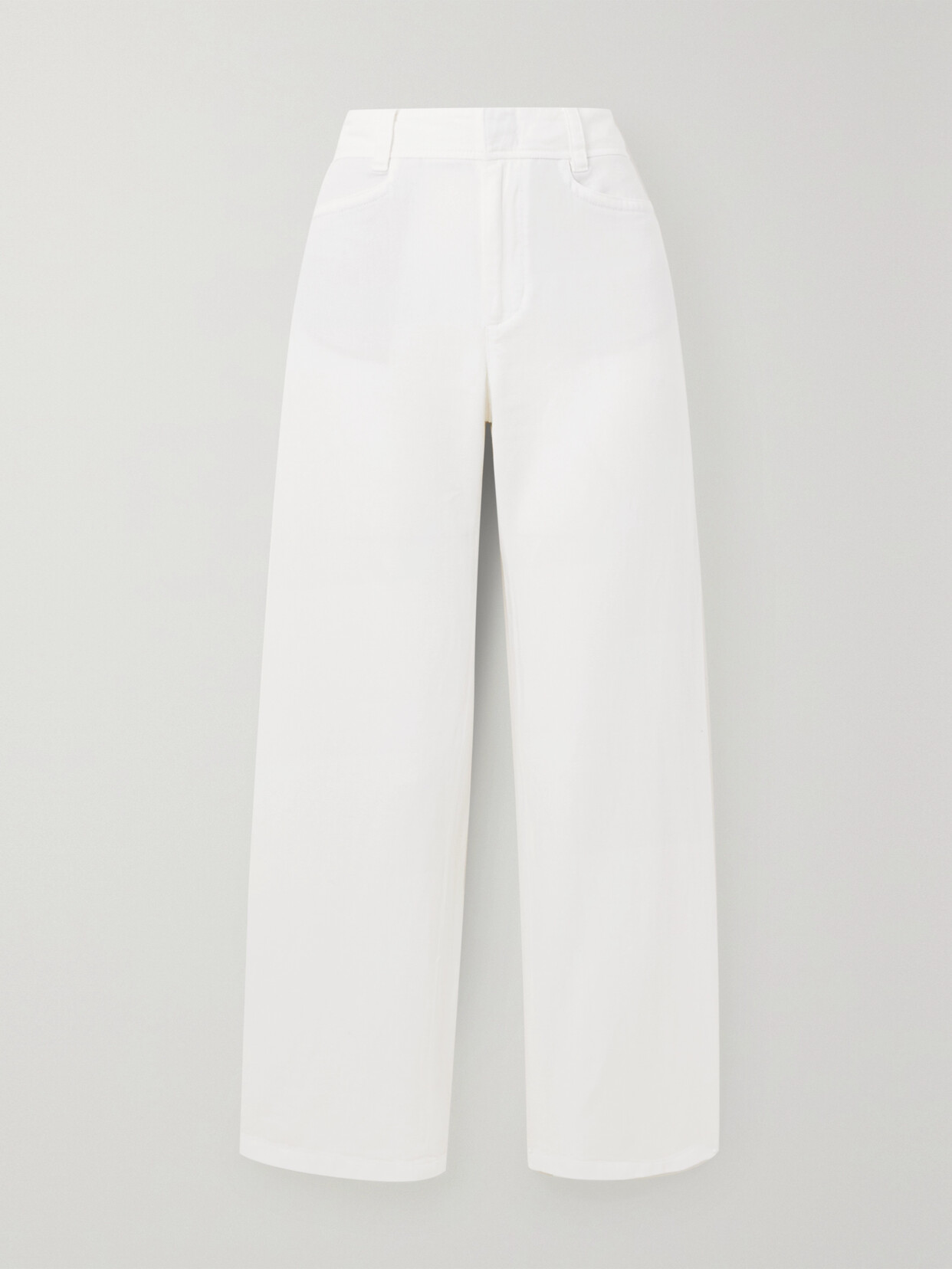 Vince - Cotton, Lyocell And Linen-blend Straight-leg Pants - White