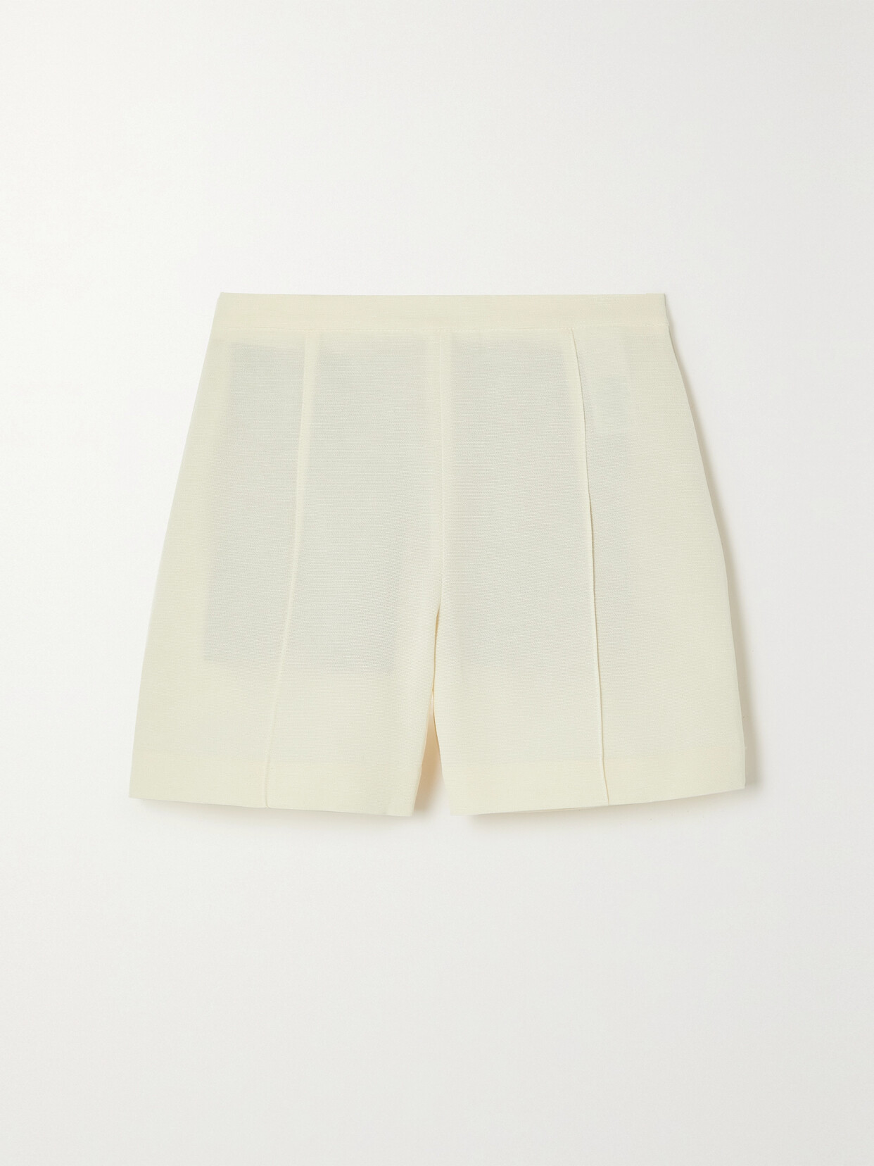 Shop Vince Cotton-blend Shorts In Off-white