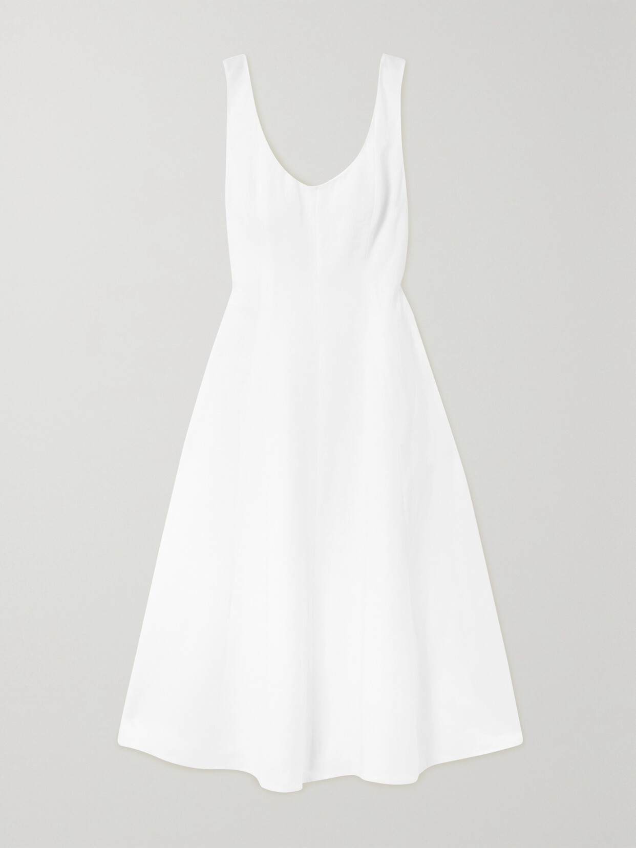 Vince - Paneled Woven Midi Dress - Off-white