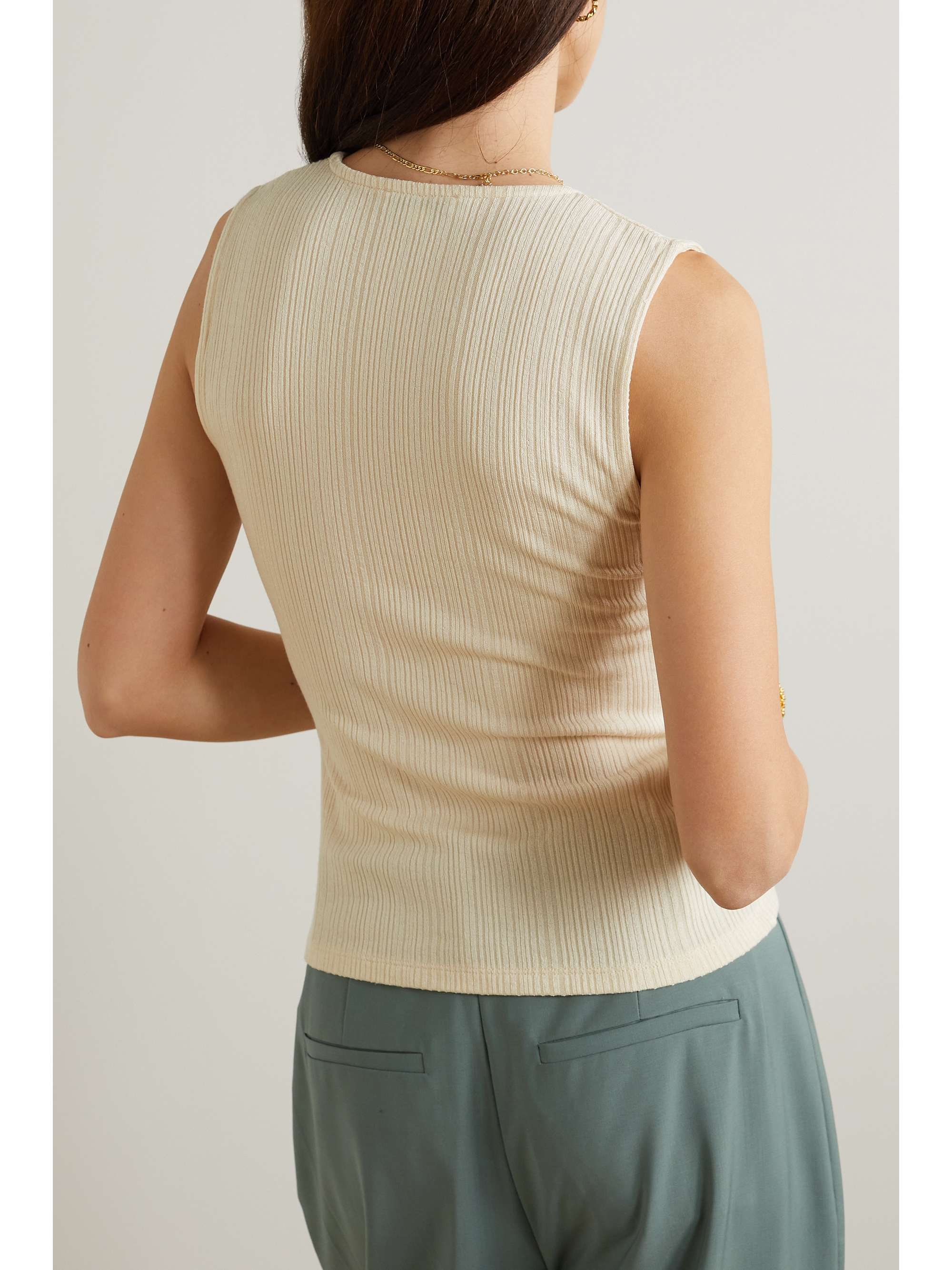 VINCE Ribbed TENCEL Lyocell-blend tank