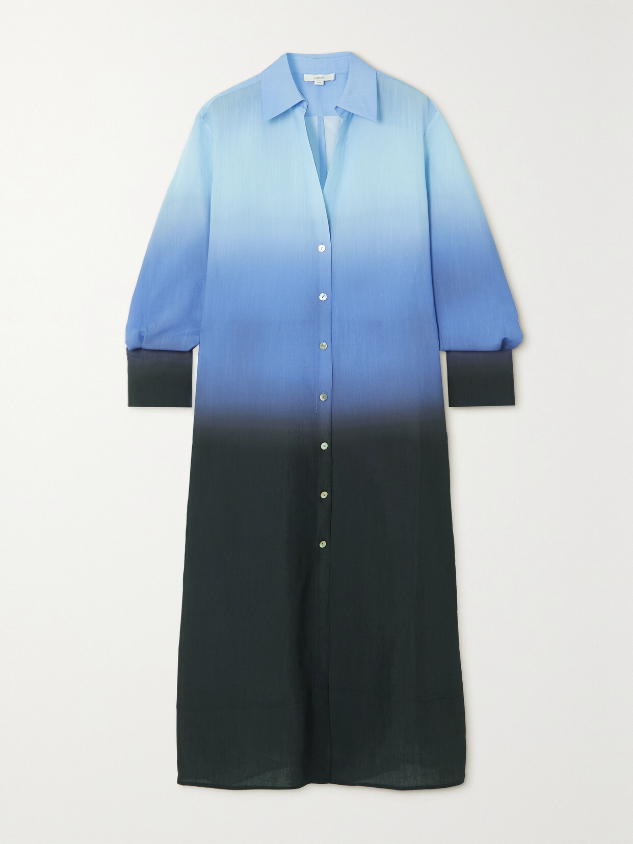 Vince Ombré Canvas Midi Shirt Dress