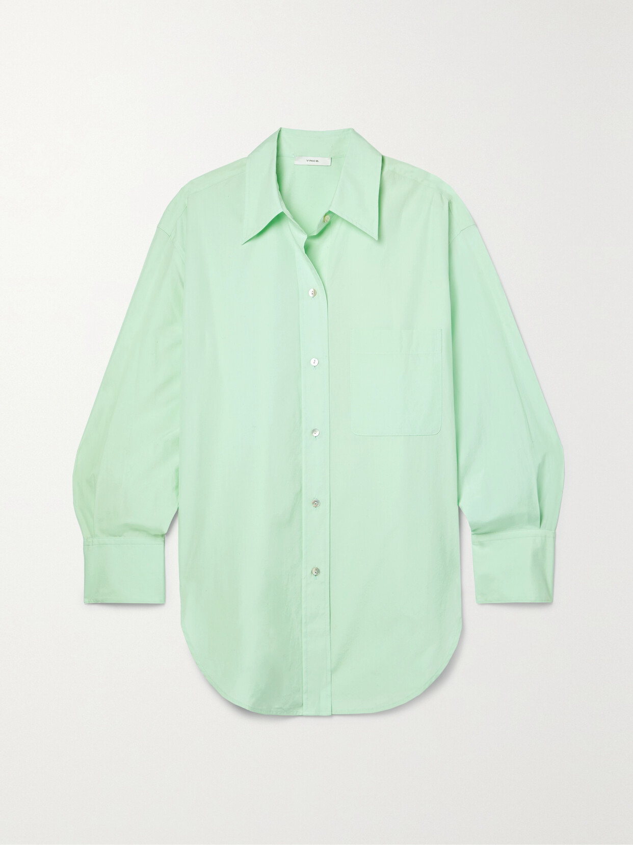 Vince - Oversized Cotton-poplin Shirt - Green