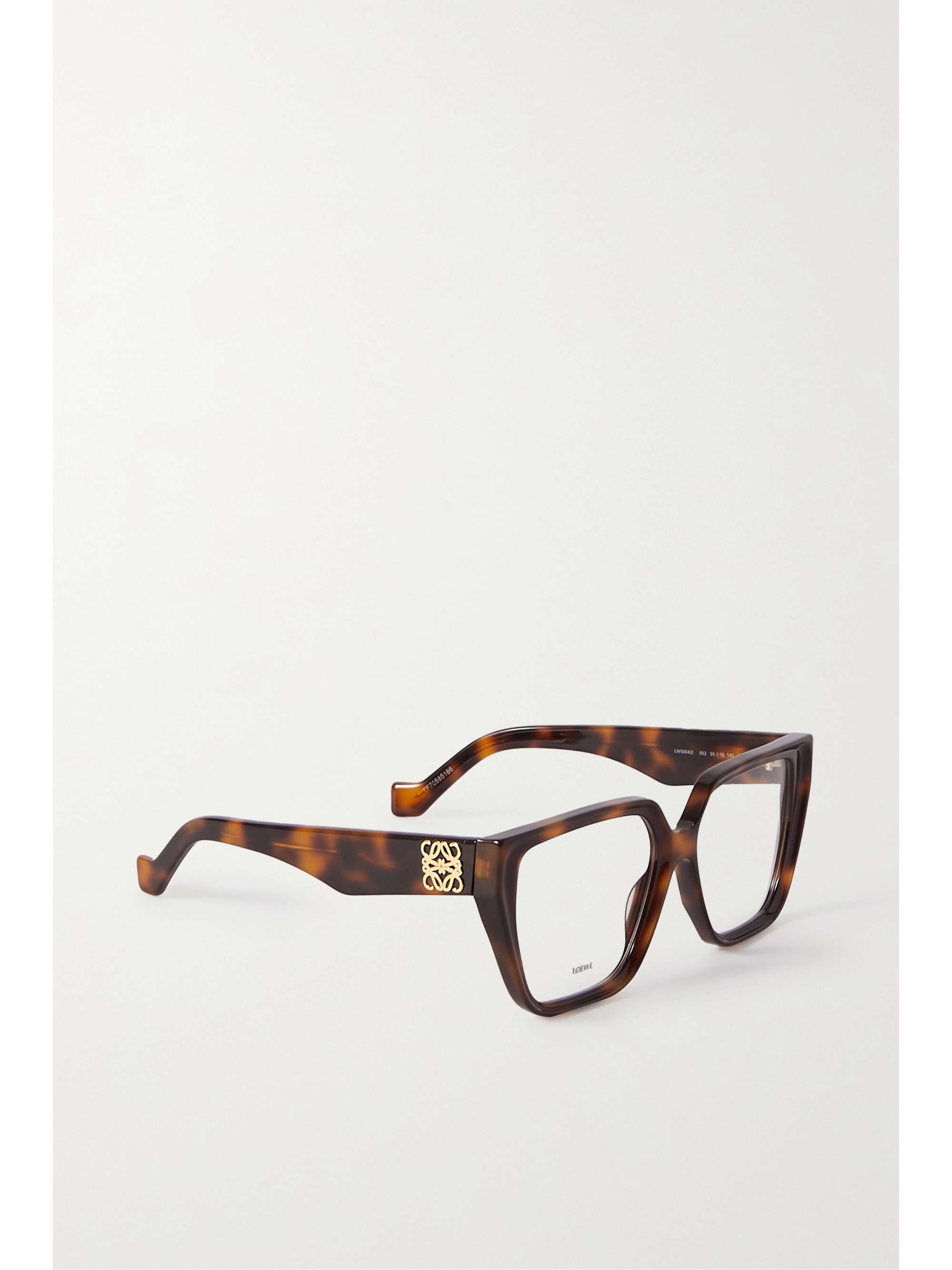 LOEWE EYEWEAR Oversized square-frame tortoiseshell acetate optical glasses