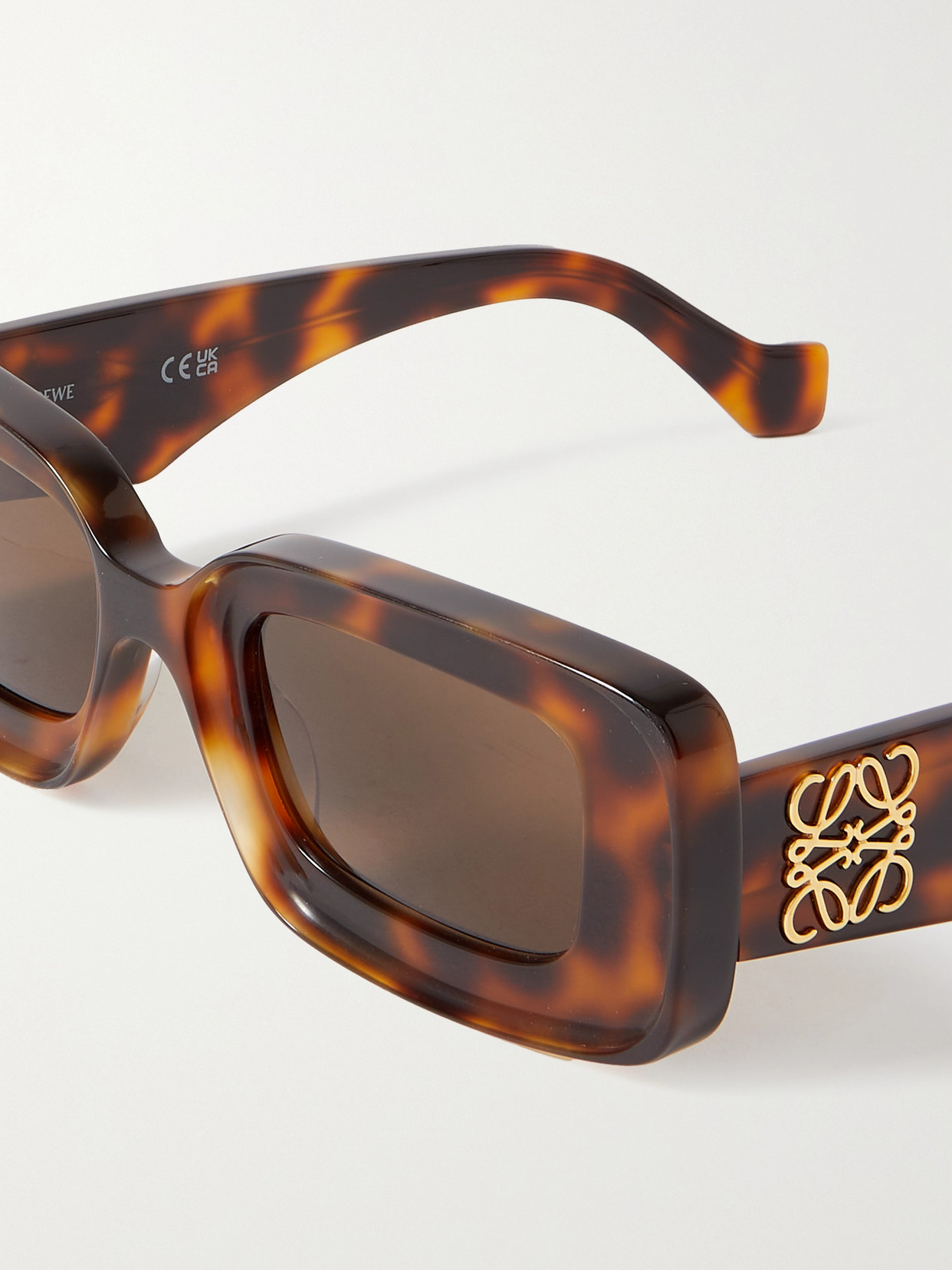 Shop Loewe Square-frame Tortoiseshell Acetate Sunglasses