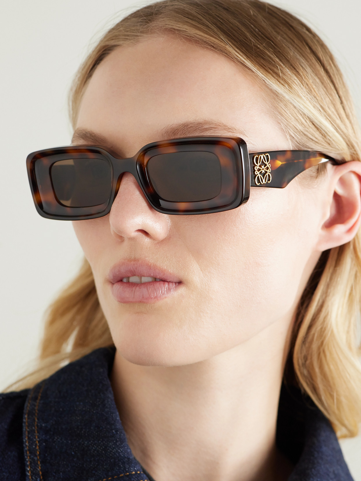 Shop Loewe Square-frame Tortoiseshell Acetate Sunglasses