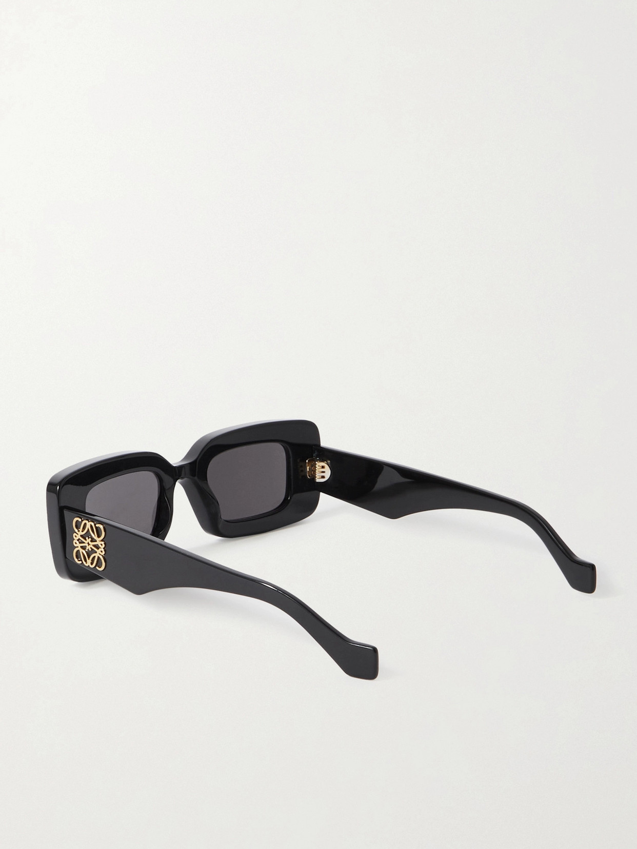 Loewe Womens Black G736270x18 Rectangular Logo-embellished Acetate Sunglasses In Black