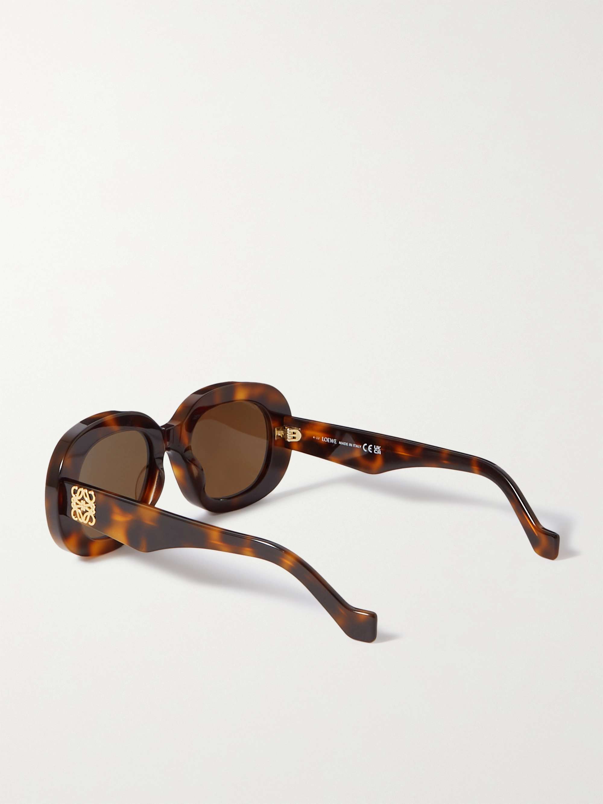 LOEWE EYEWEAR Round-frame tortoiseshell acetate sunglasses
