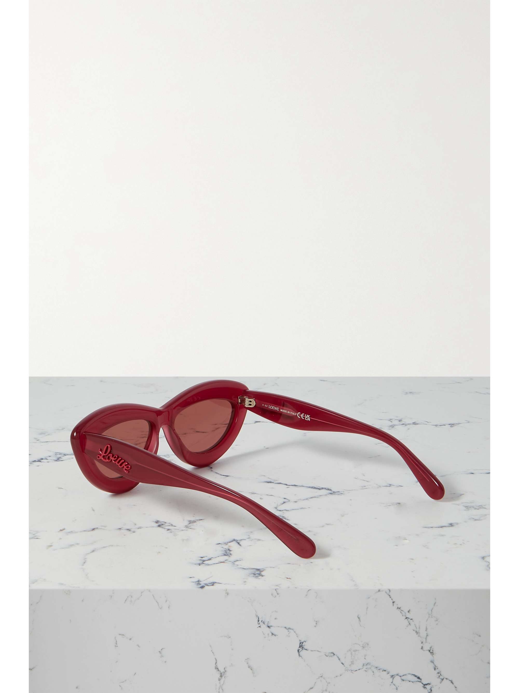 LOEWE EYEWEAR Inflated cateye acetate sunglasses NETAPORTER
