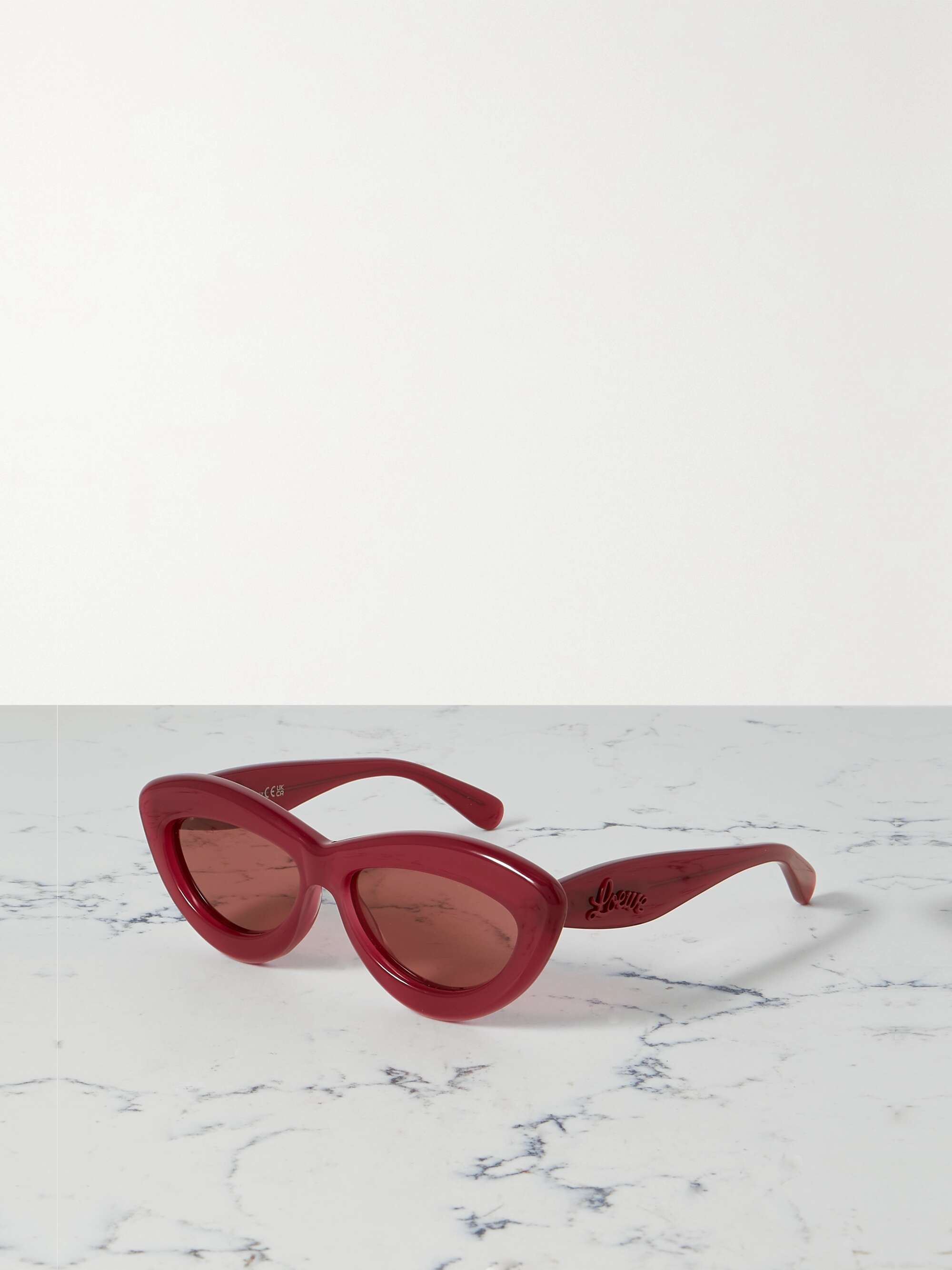 LOEWE EYEWEAR Inflated cat-eye acetate sunglasses