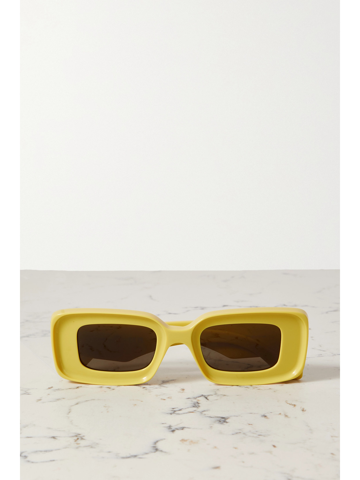 Shop Loewe Square-frame Acetate Sunglasses In Yellow