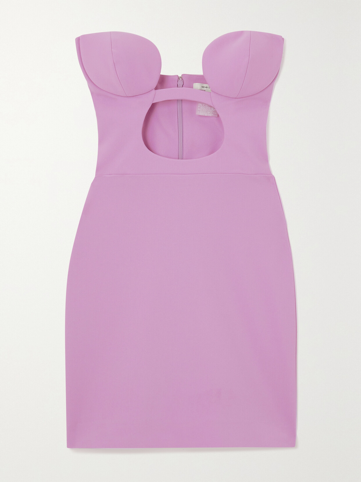 Nensi Dojaka - Strapless Cutout Ponte Mini Dress - Purple