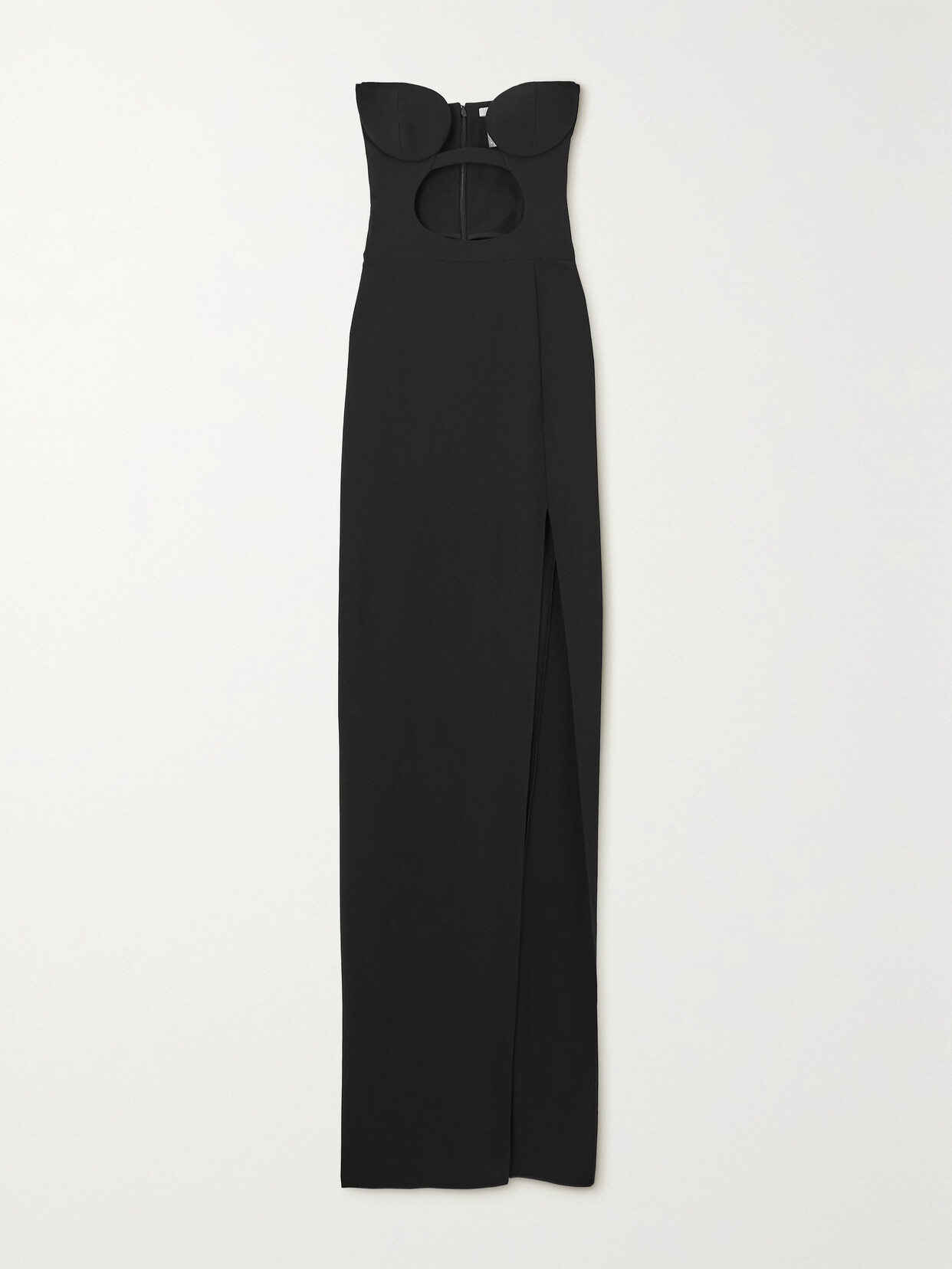 NENSI DOJAKA STRAPLESS CUTOUT STRETCH-JERSEY MAXI DRESS