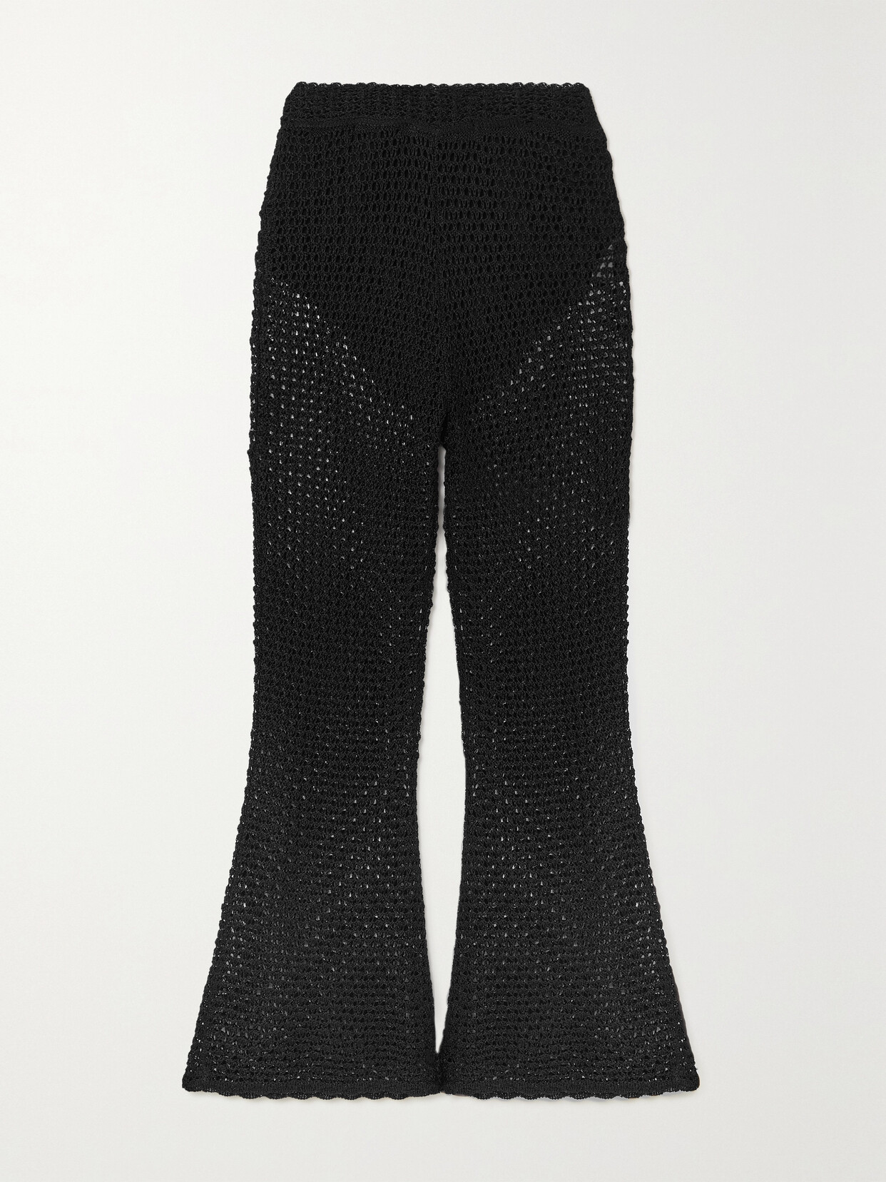 Zimmermann - Wonderland Crochet-knit Straight-leg Pants - Black