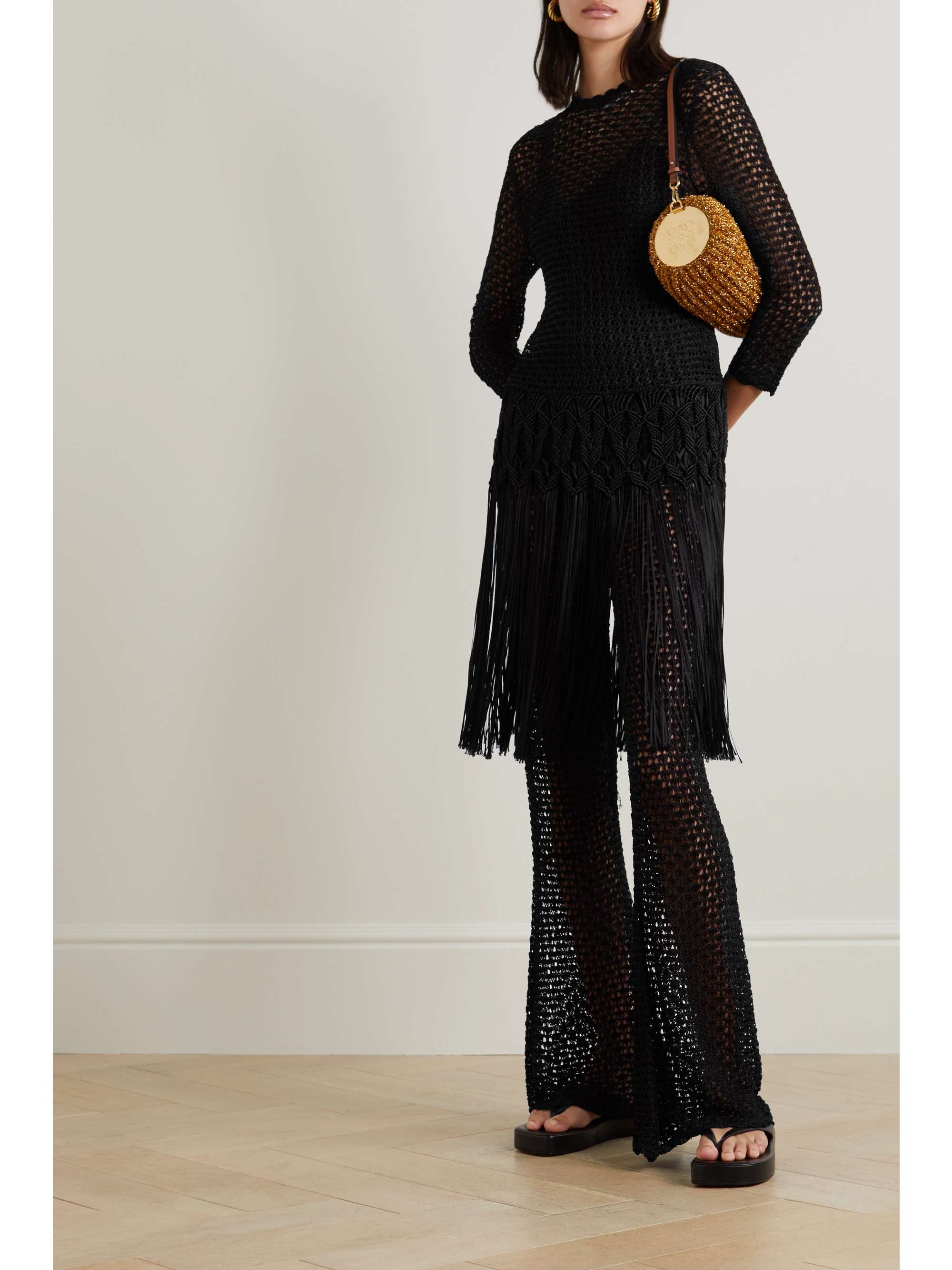 ZIMMERMANN クロシェニット ストレートパンツ