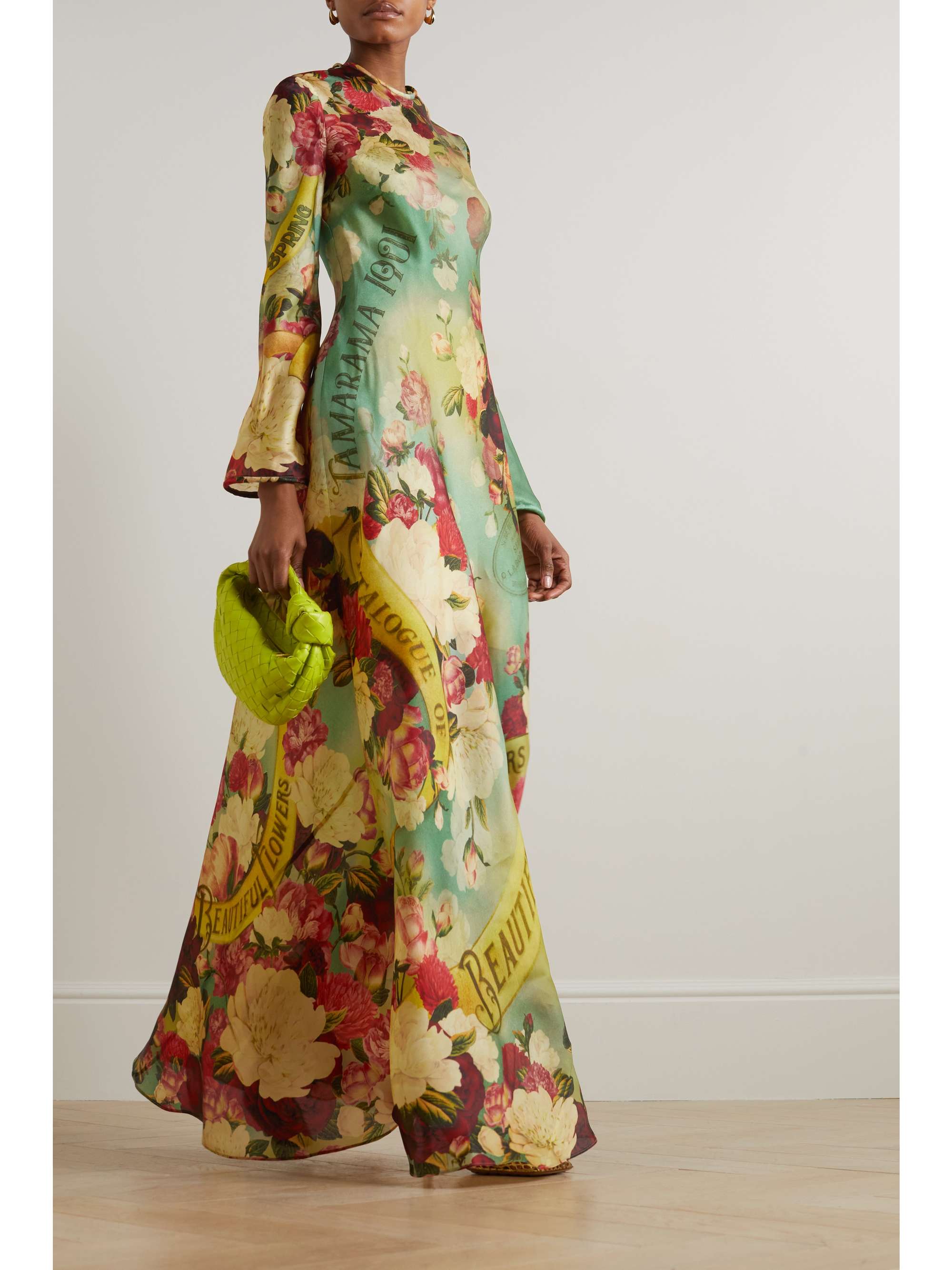 ZIMMERMANN Wonderland printed silk-satin maxi dress | NET-A-PORTER