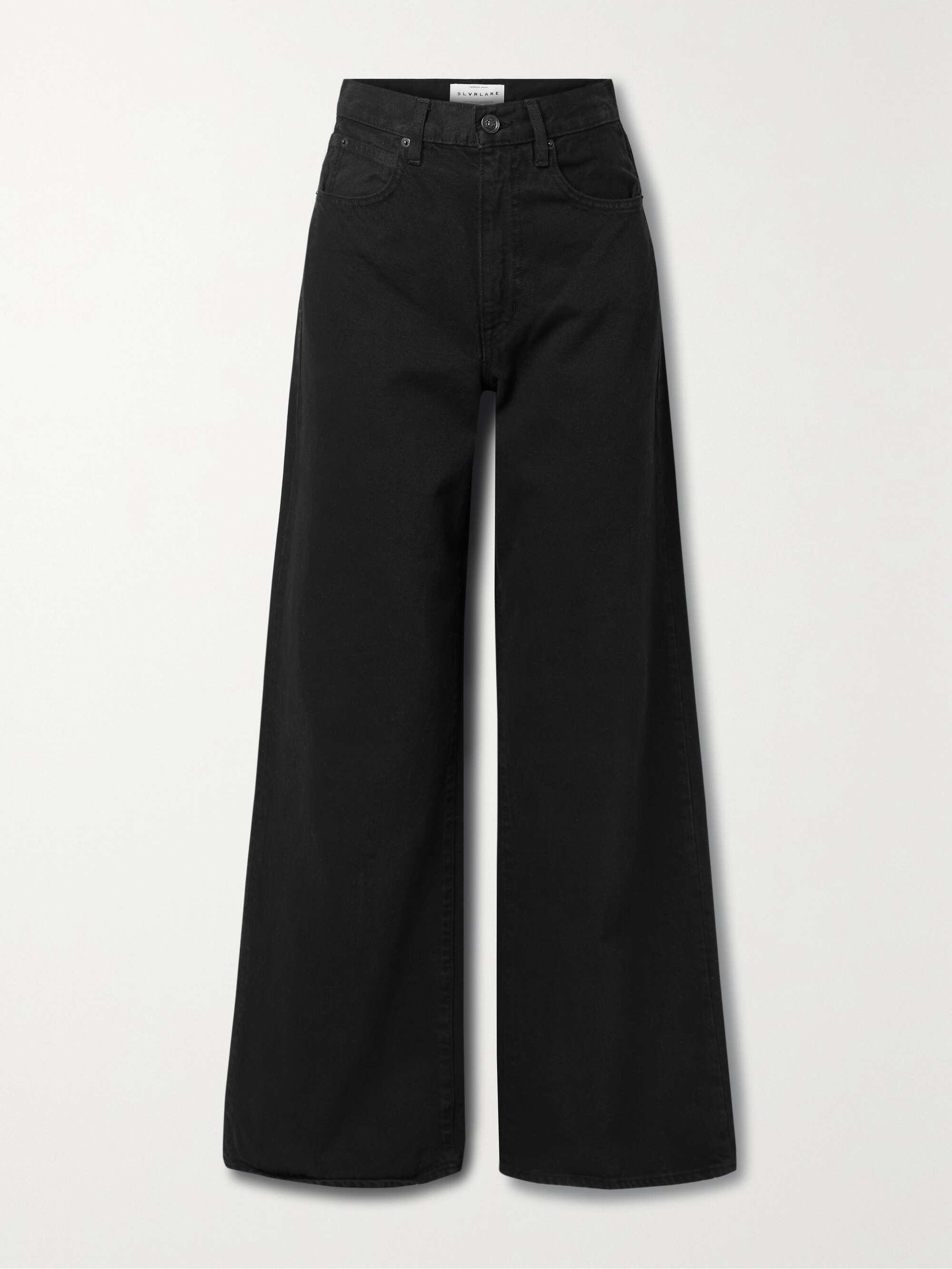 Black Eva high-rise wide-leg jeans | SLVRLAKE | NET-A-PORTER