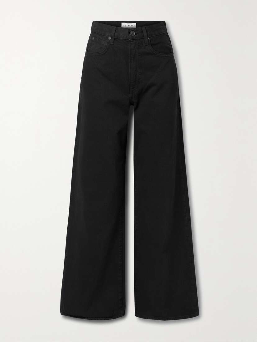 SLVRLAKE + Net Sustain Eva High-rise Wide-leg Organic Jeans