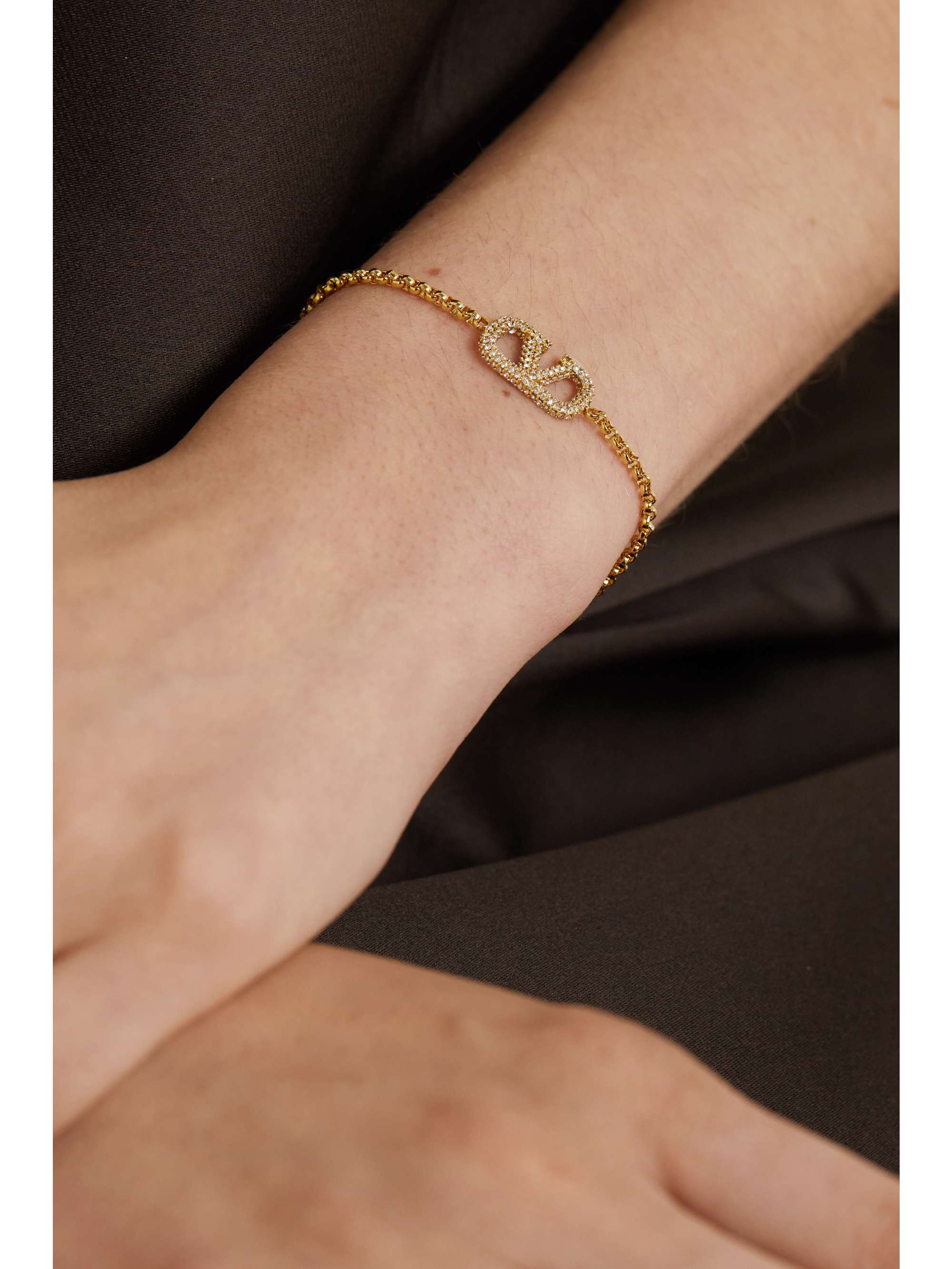 V Logo Chain Bracelet in Silver - Valentino Garavani