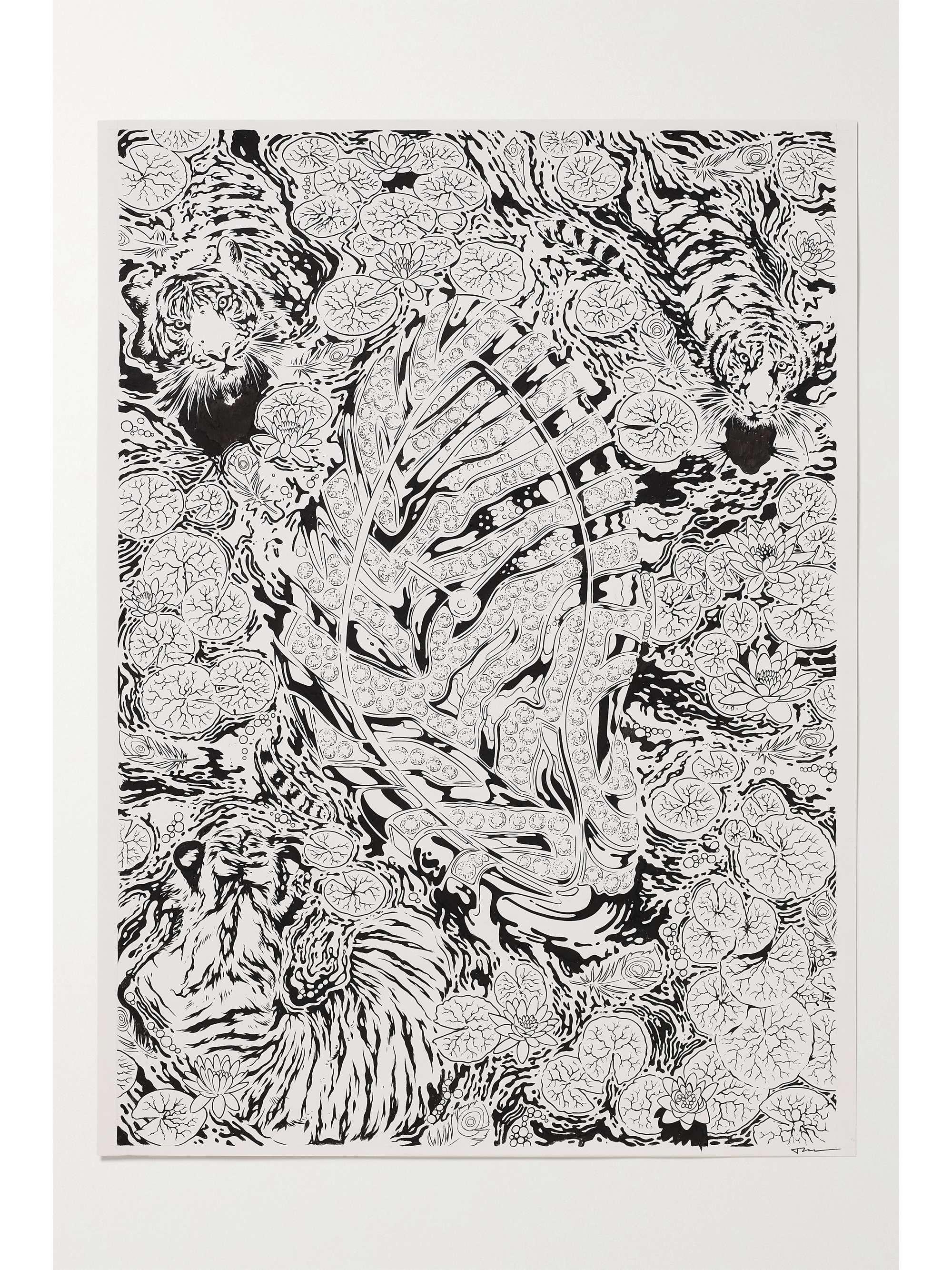THE WATCH ANNUAL Tim McDonagh ink drawing and print, 33.1" × 46.8"