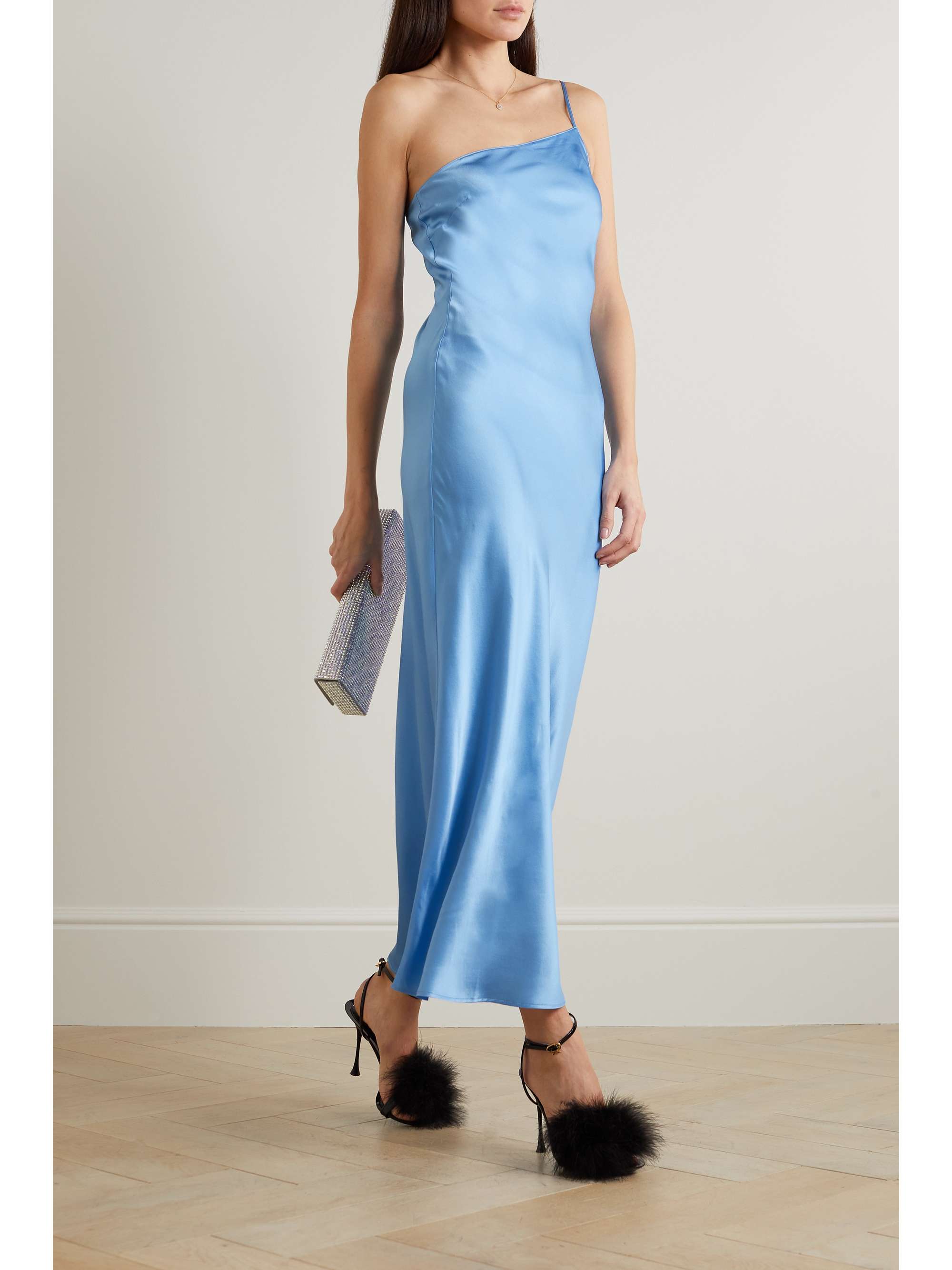 Paloma, Striped Maxi Blue Seersucker Dress