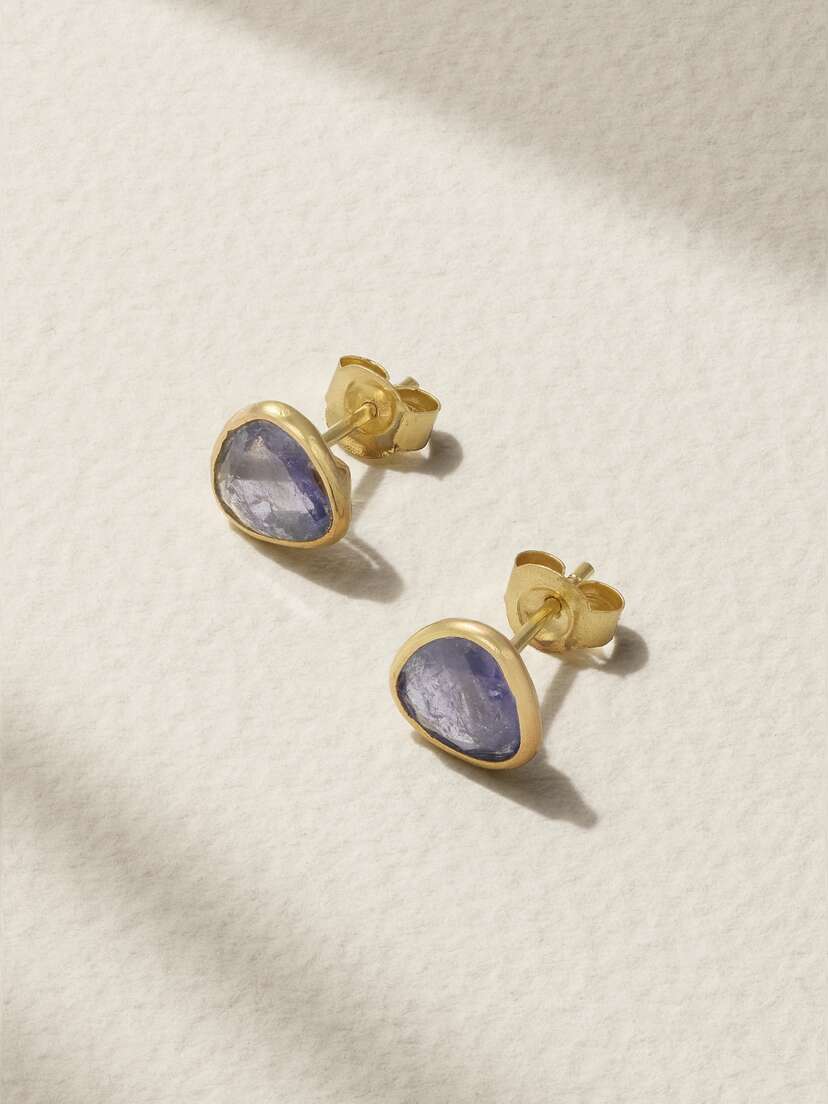 Pippa Small Small Classic 18-karat Gold Tanzanite Earrings