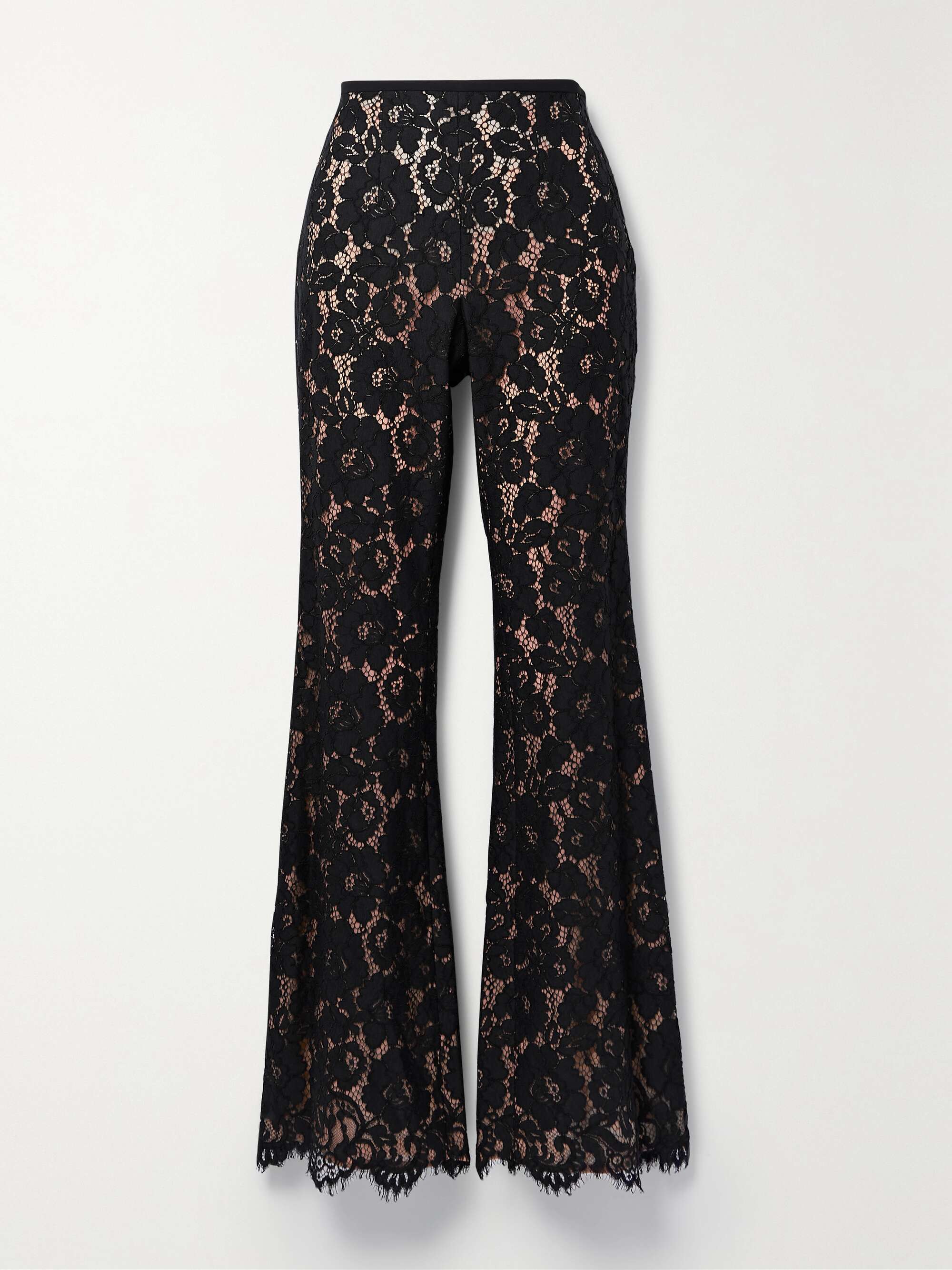 MICHAEL KORS COLLECTION Cotton-blend corded lace flared pants