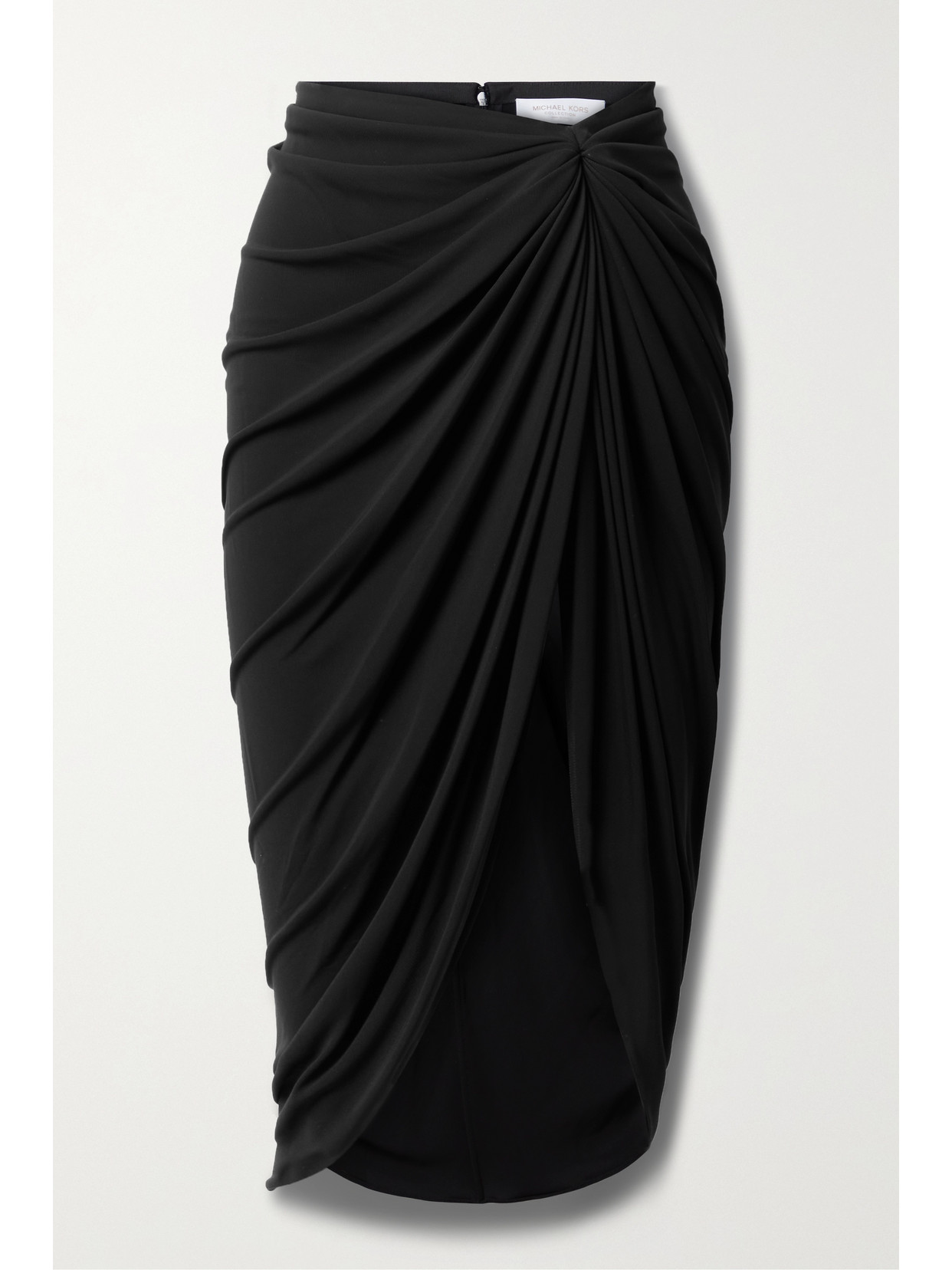 Michael Kors Collection - Gathered Draped Jersey Midi Skirt - Black